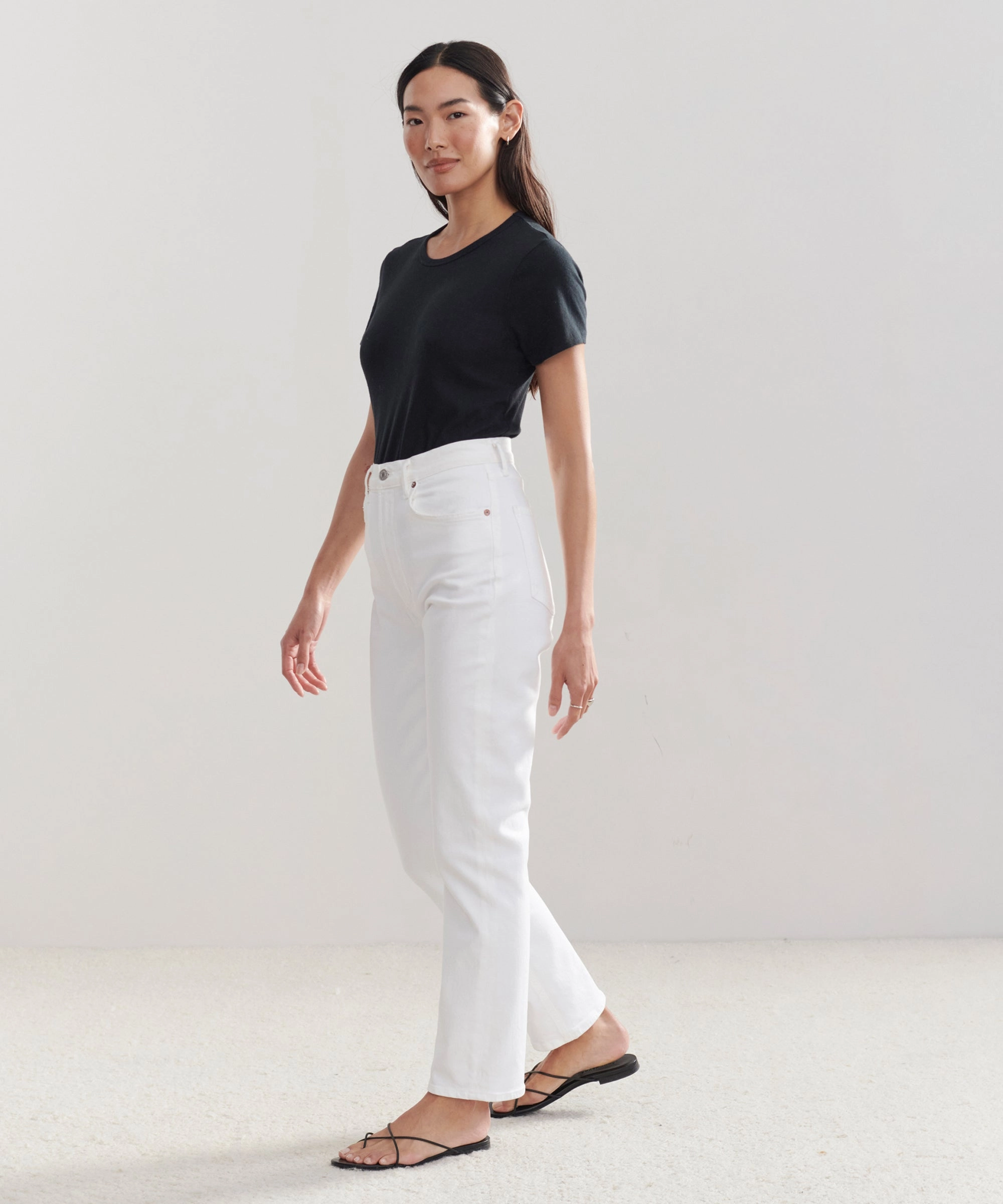 High Rise Stovepipe Jean Lightweight Flex