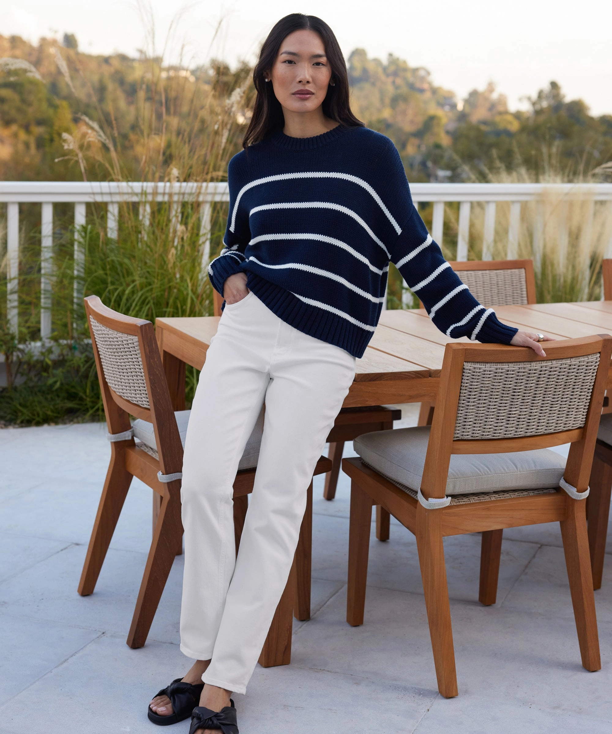 Relaxed Waist High Rise Stovepipe Jean