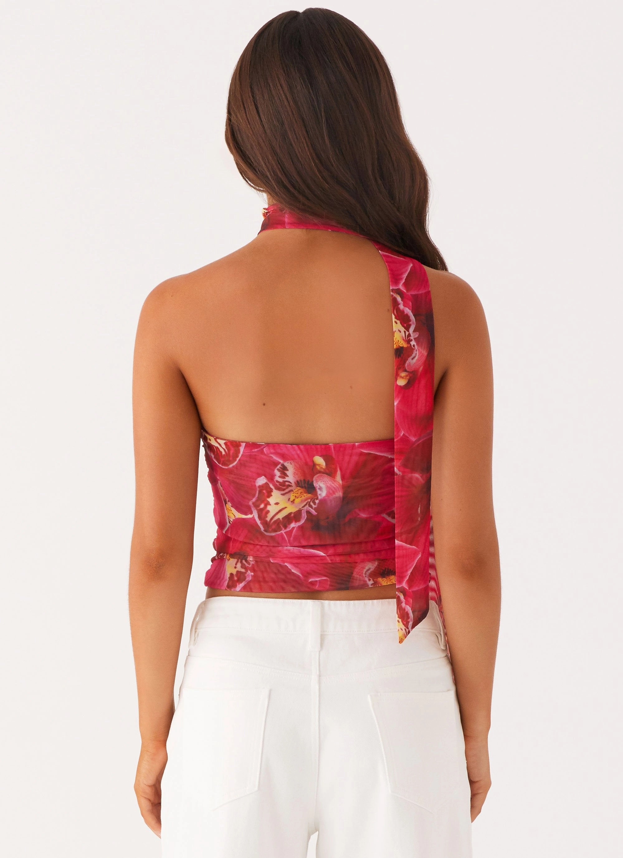 QuickDry Textile Durable Chainstitch Hot Like Me Scarf Top - Orchid Pink