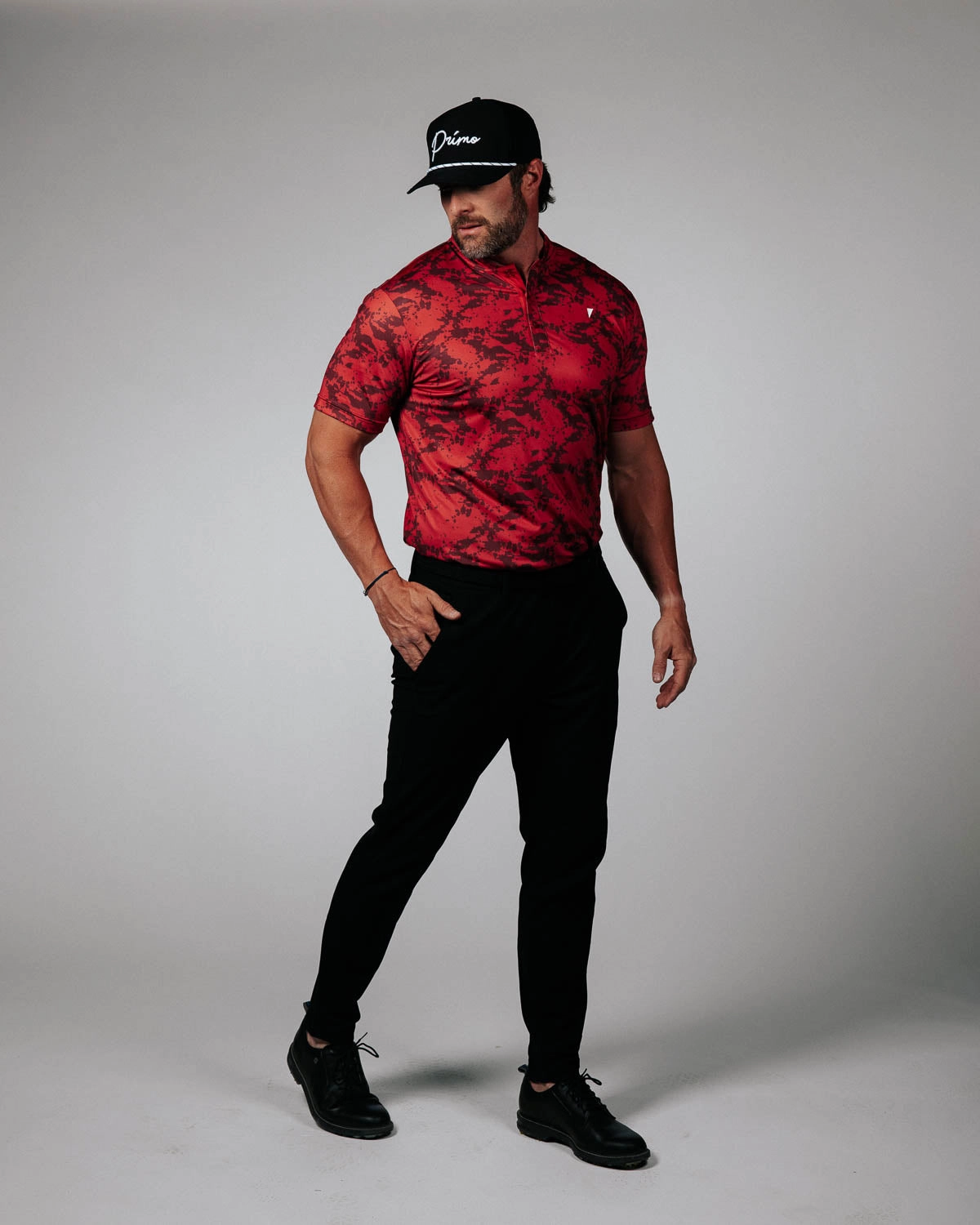 ShockAbsorbing PunctureResistantReinforcement Red Splatter Blade Polo