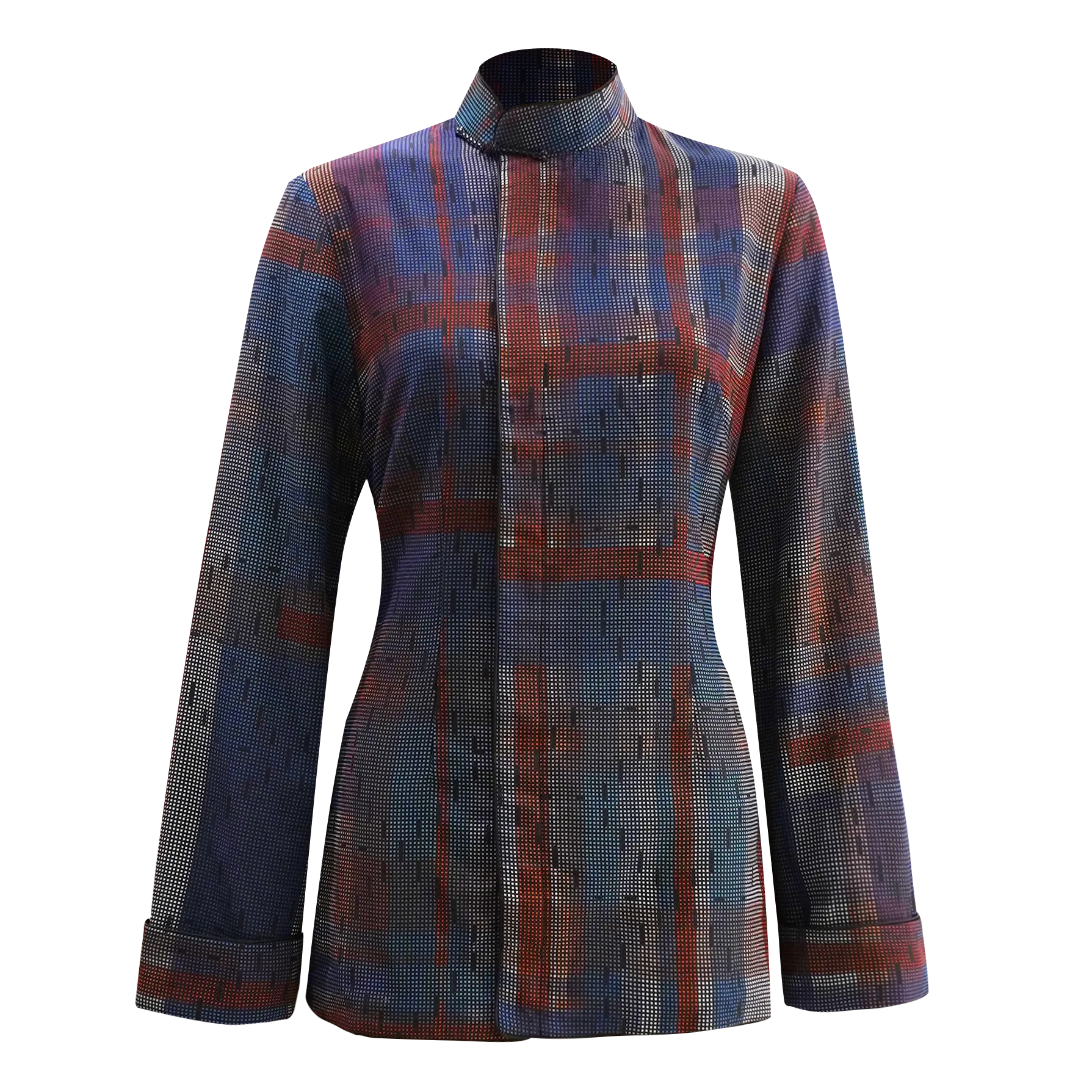 【HK SPIRIT】100% Silk Mini Tang Jacket (slanted front Opening)
