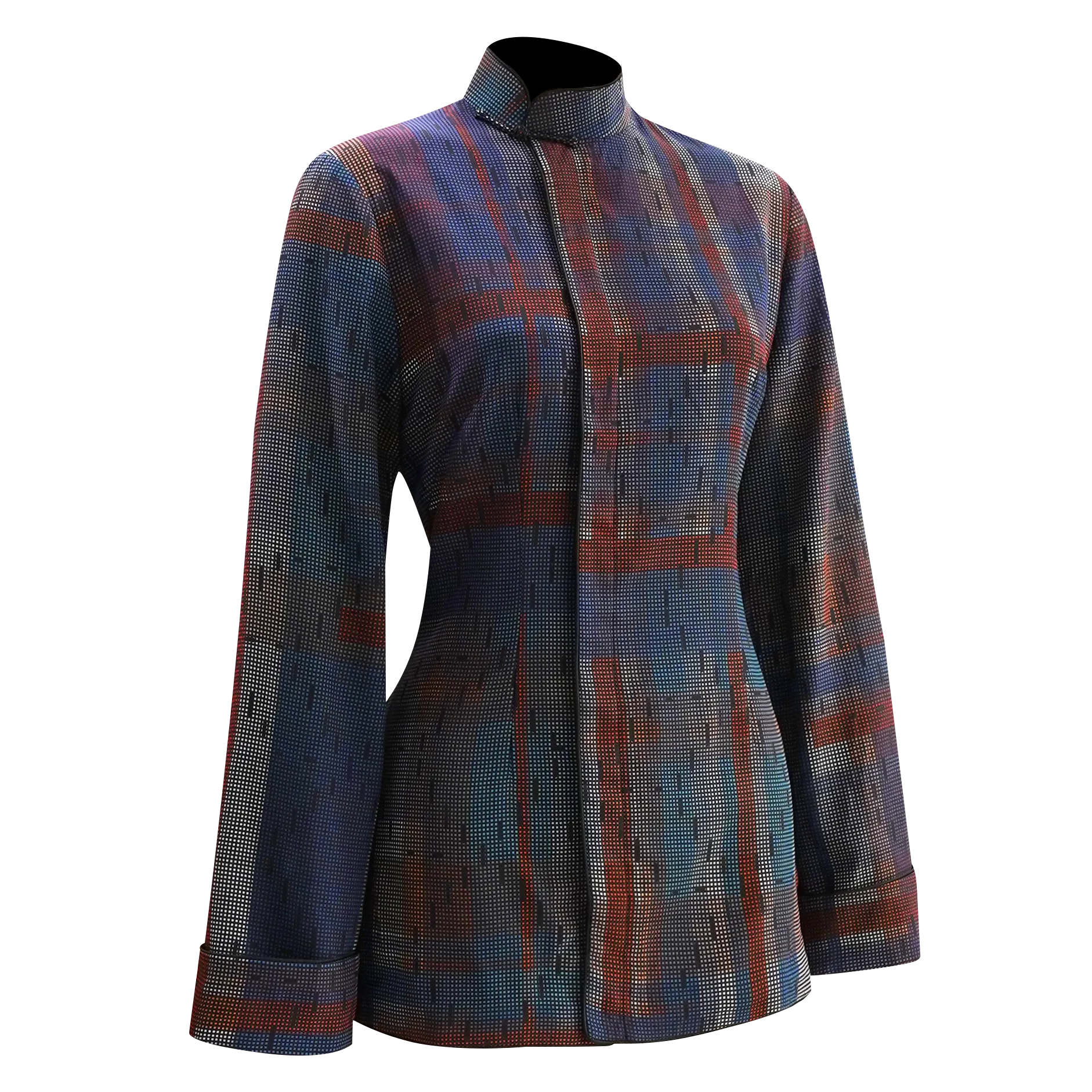 【HK SPIRIT】100% Silk Mini Tang Jacket (slanted front Opening)