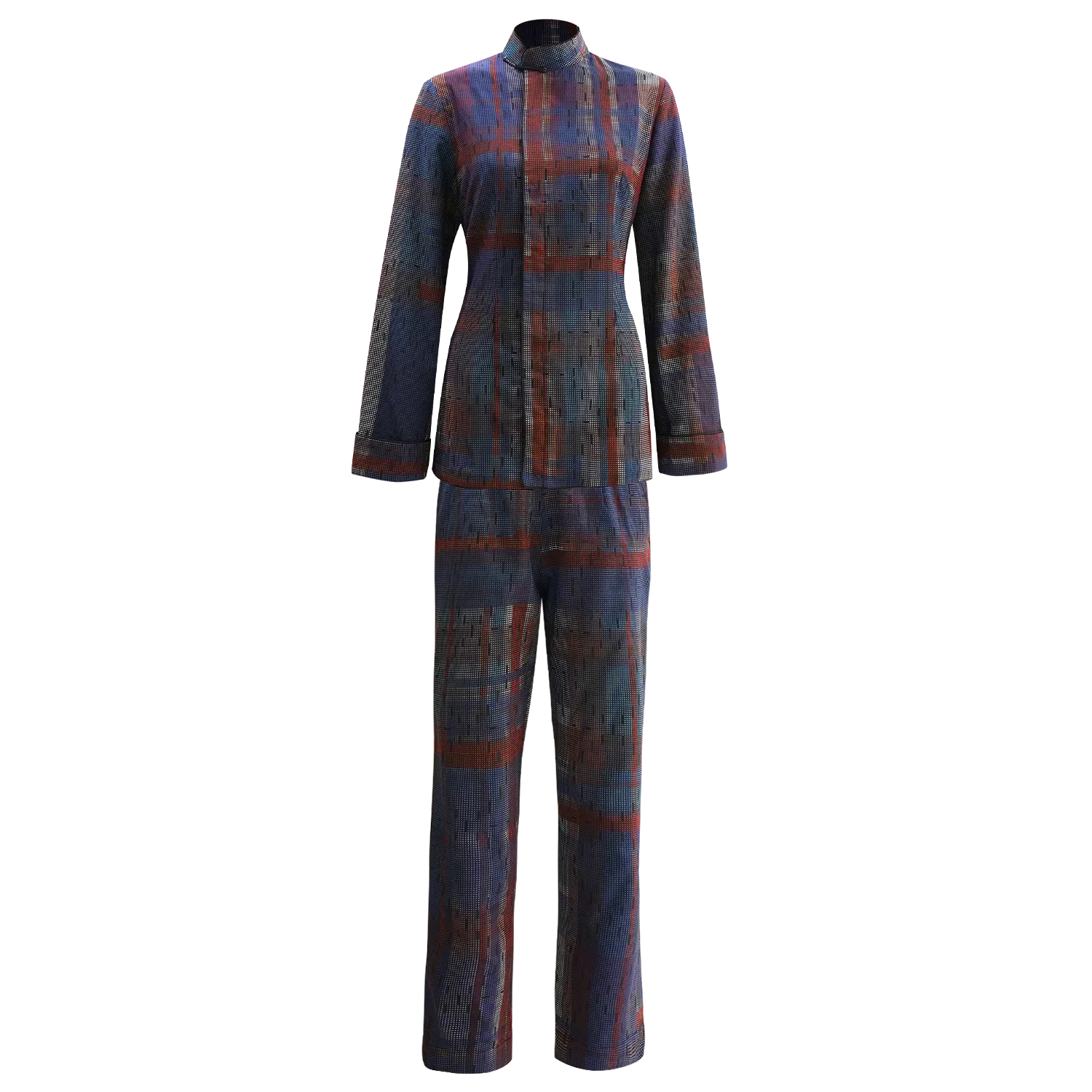 【HK SPIRIT】100% Silk Mini Tang Jacket (slanted front Opening)