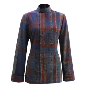 【HK SPIRIT】100% Silk Mini Tang Jacket (slanted front Opening)