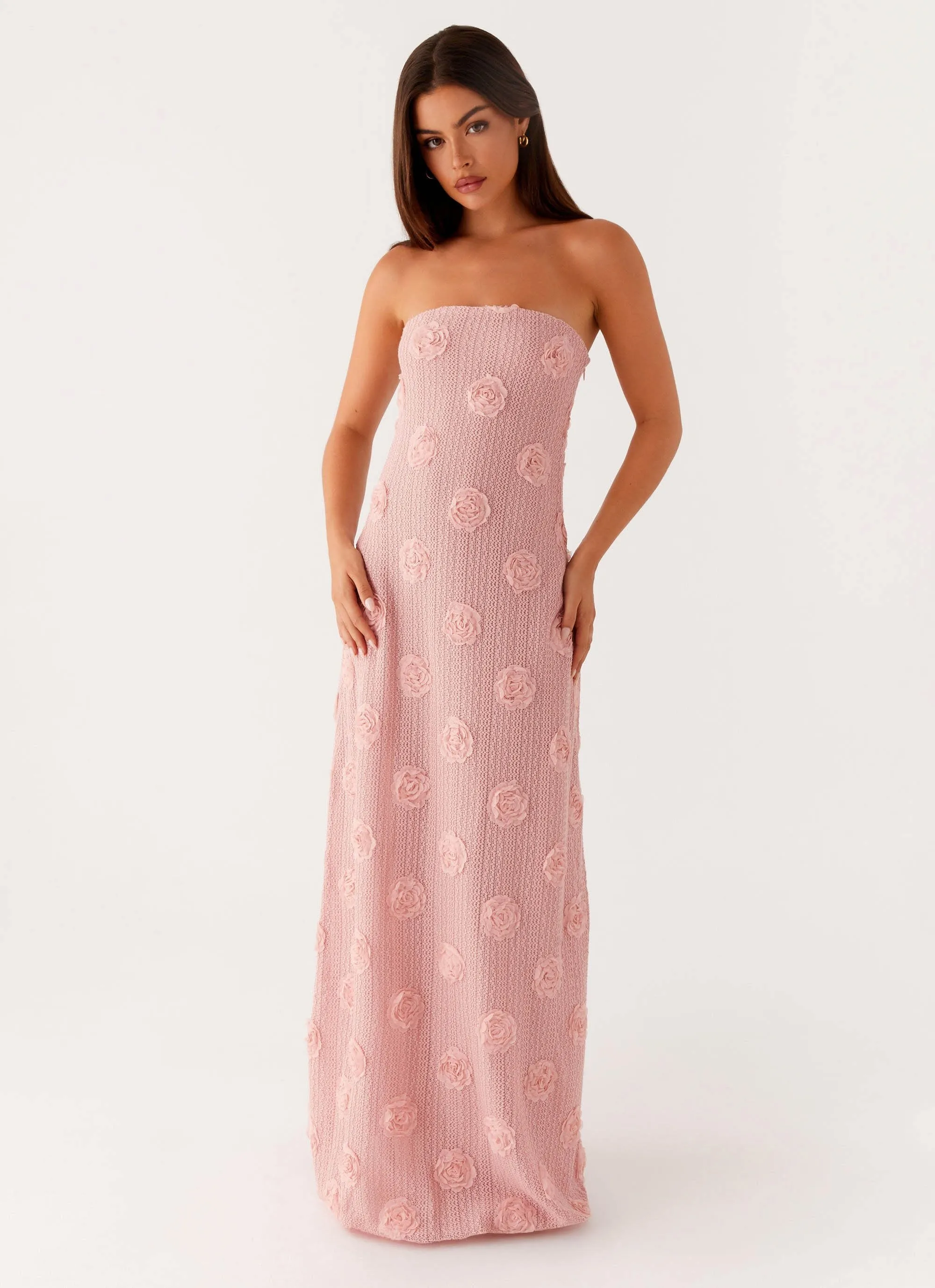 Holly Maxi Dress - Pink Modern Texture