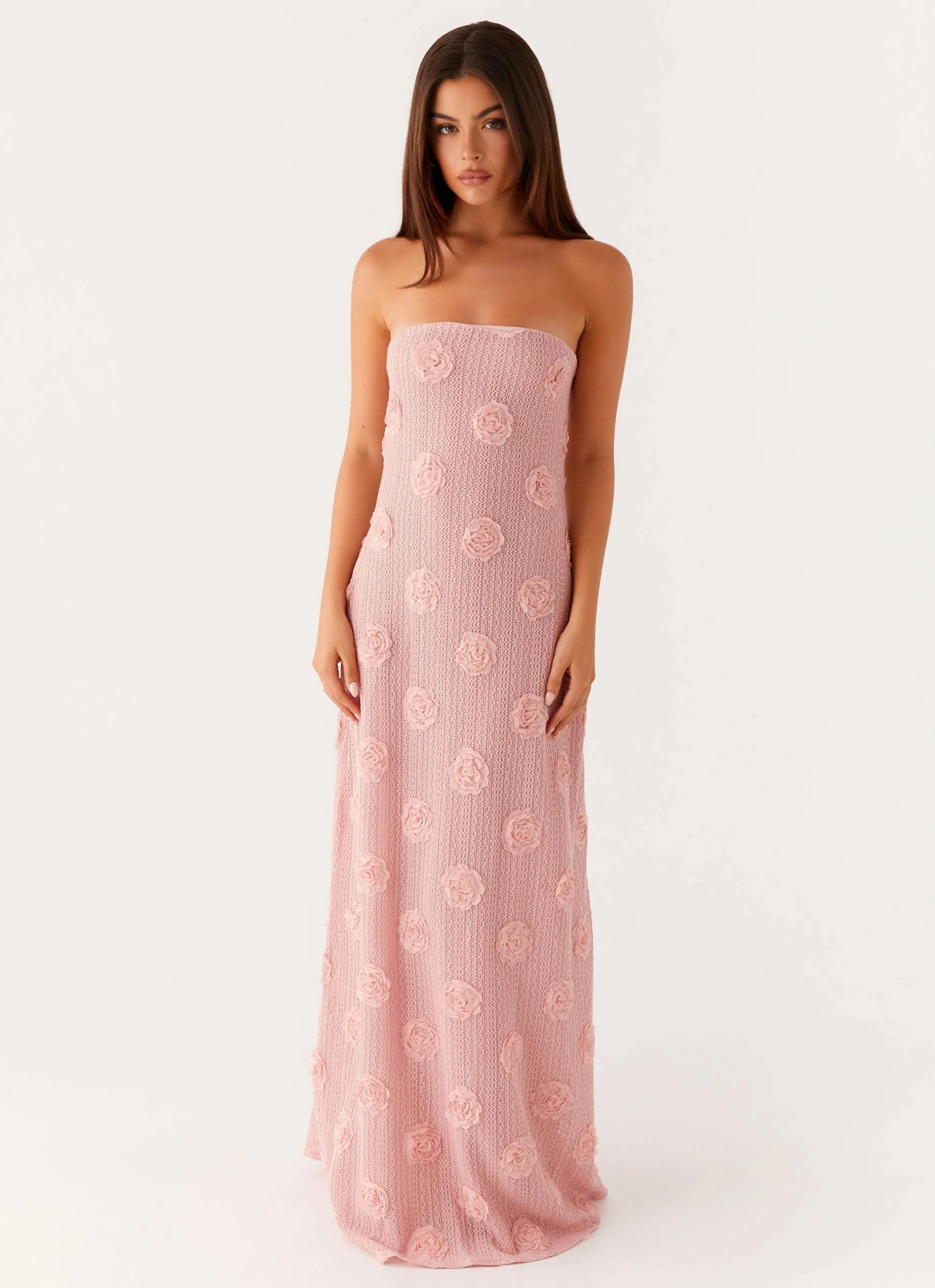 Holly Maxi Dress - Pink Smart Silhouette Contemporary Style