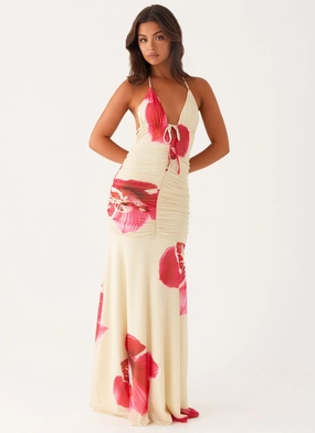 Flattering Shape Look Classic Move Hollywood Maxi Dress - Orchid Yellow