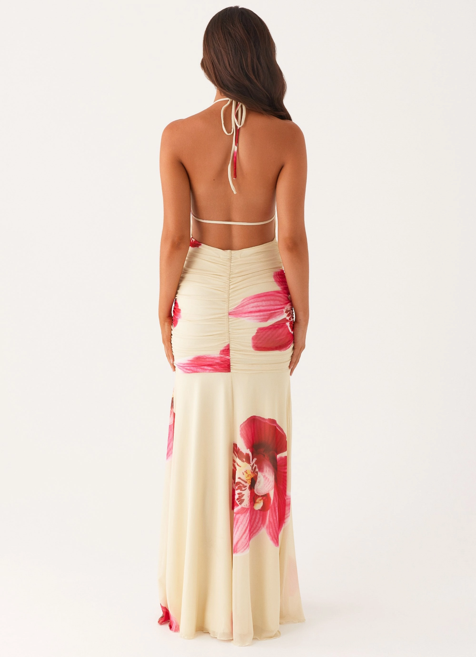 Hollywood Maxi Dress - Orchid Yellow Vacation Vibe Sequin-Detail