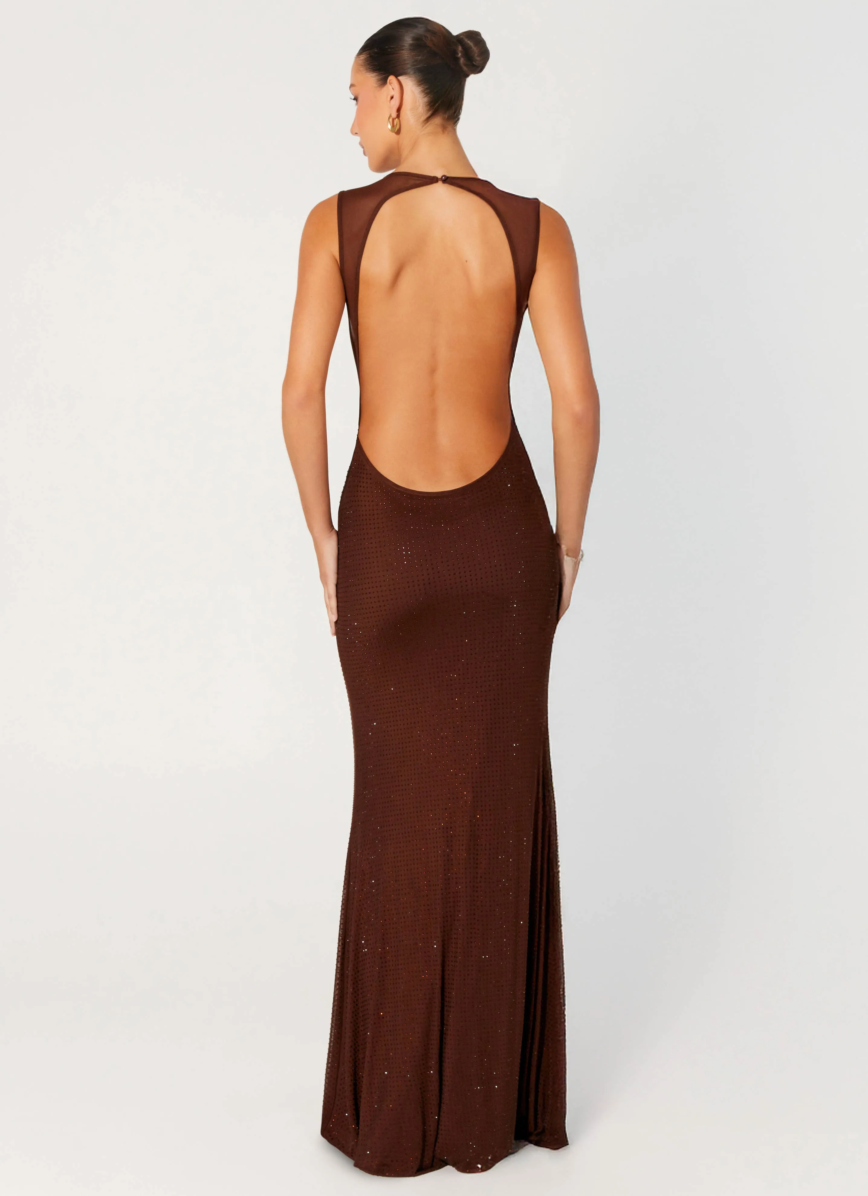 Hot Sequins Maxi Dress - Chocolate Urban Classic