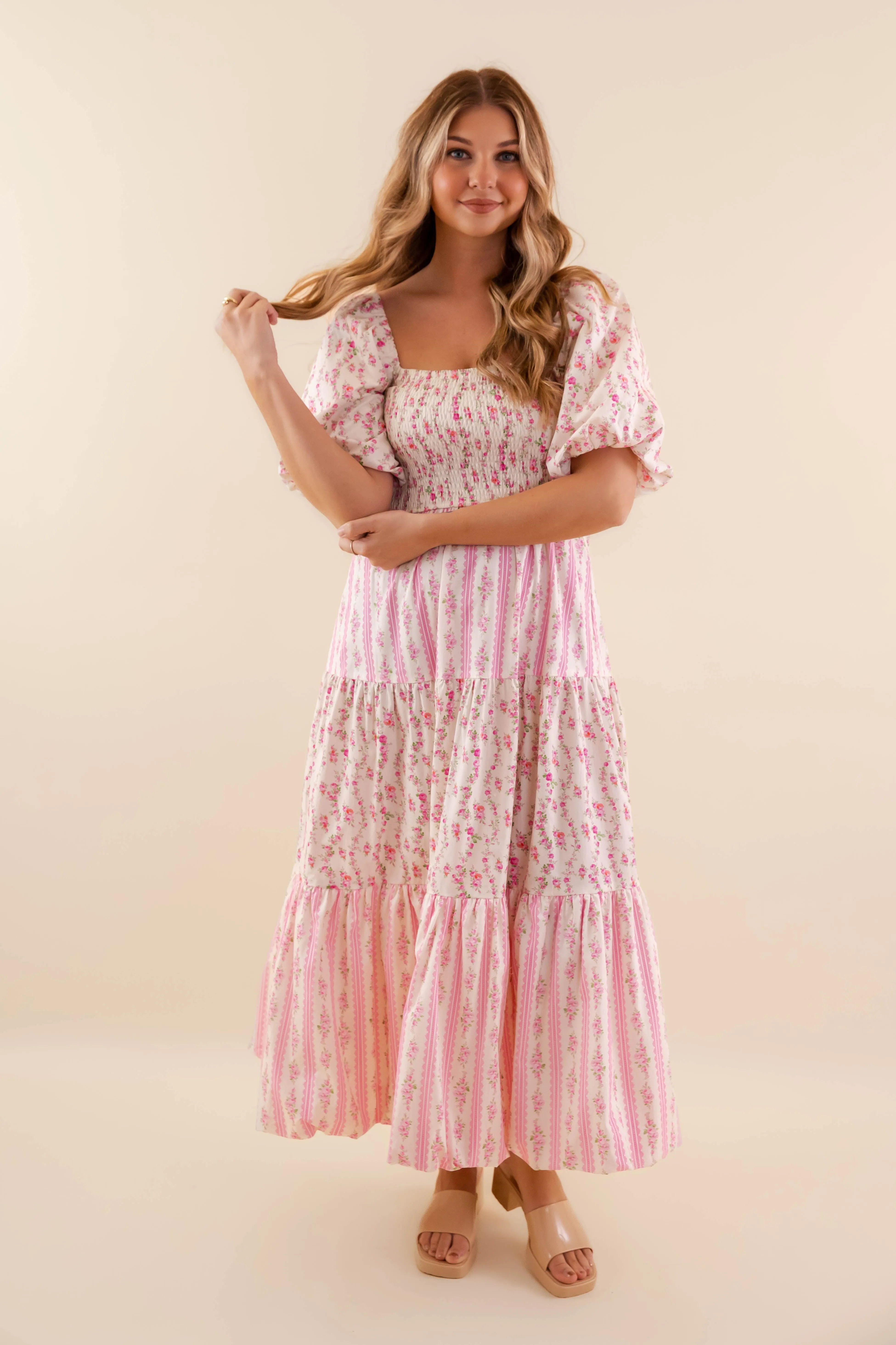 RESTOCK: Nothing Is By Chance Maxi Dress-Pink Zip Ease