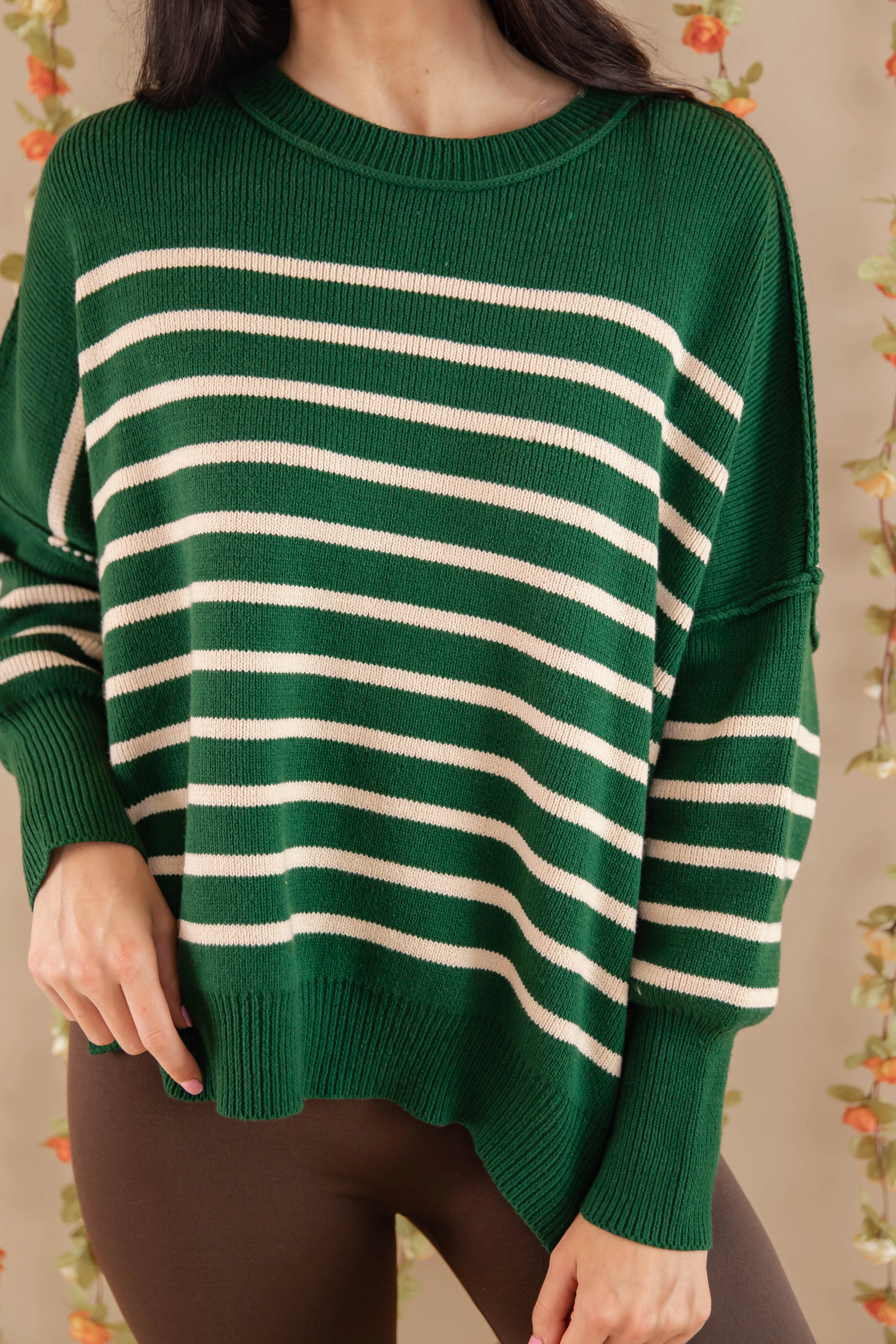 NonSlip Grip Tape How The Story Goes Sweater-Hunter Green