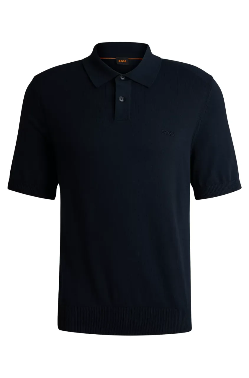 Hugo Boss Orange Asac_P Polo Shirt: DARK BLUE
