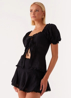 Effortless Fit Hundred Percent Mini Skirt - Black