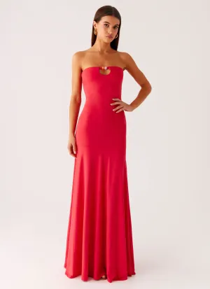 Sleek Form Hurts Like Hell Maxi Dress - Pink