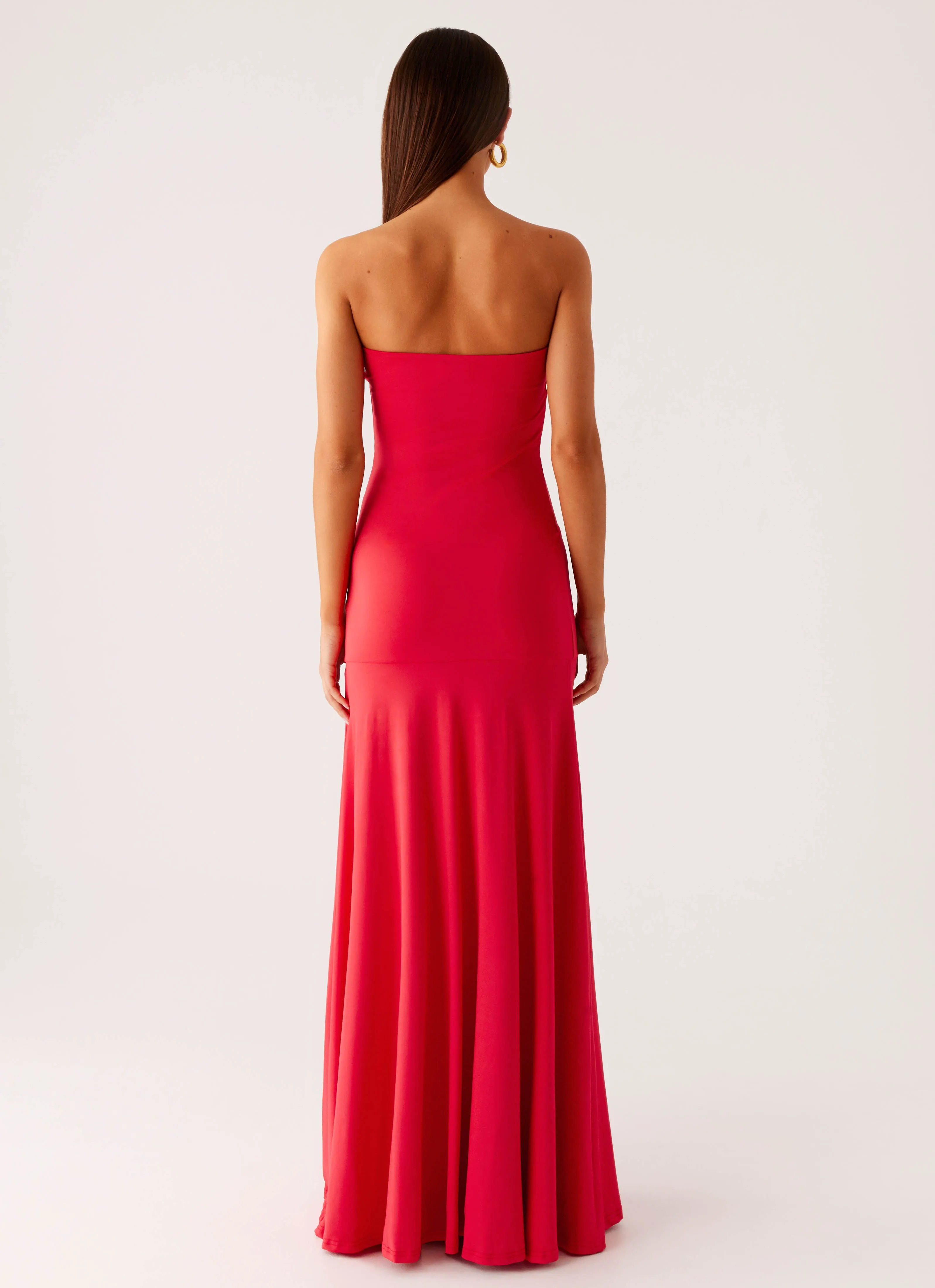 Airy Fabric Hurts Like Hell Maxi Dress - Pink