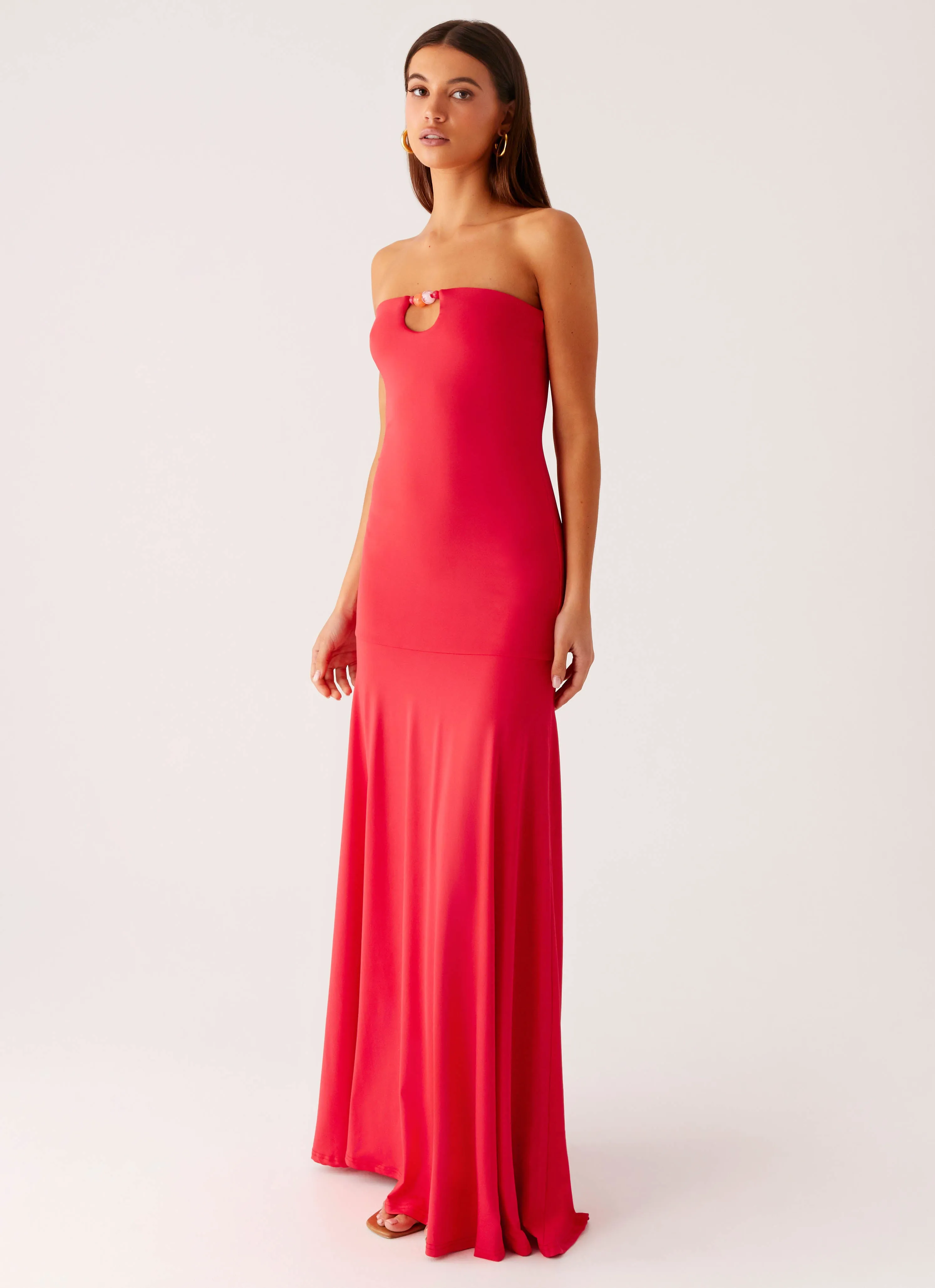 Hurts Like Hell Maxi Dress - Pink Glamorous look Soft Fashion
