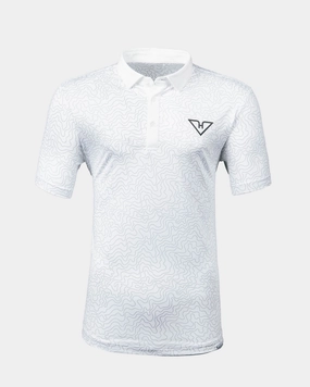 HyFlyers White Topo Polo DoubleStitched Hemming TurtleneckDesign