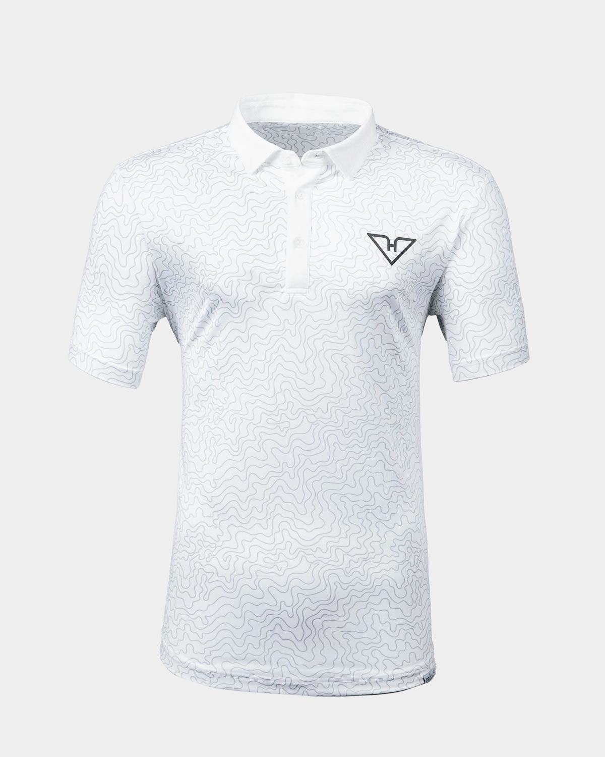 HyFlyers White Topo Polo DoubleStitched Hemming TurtleneckDesign