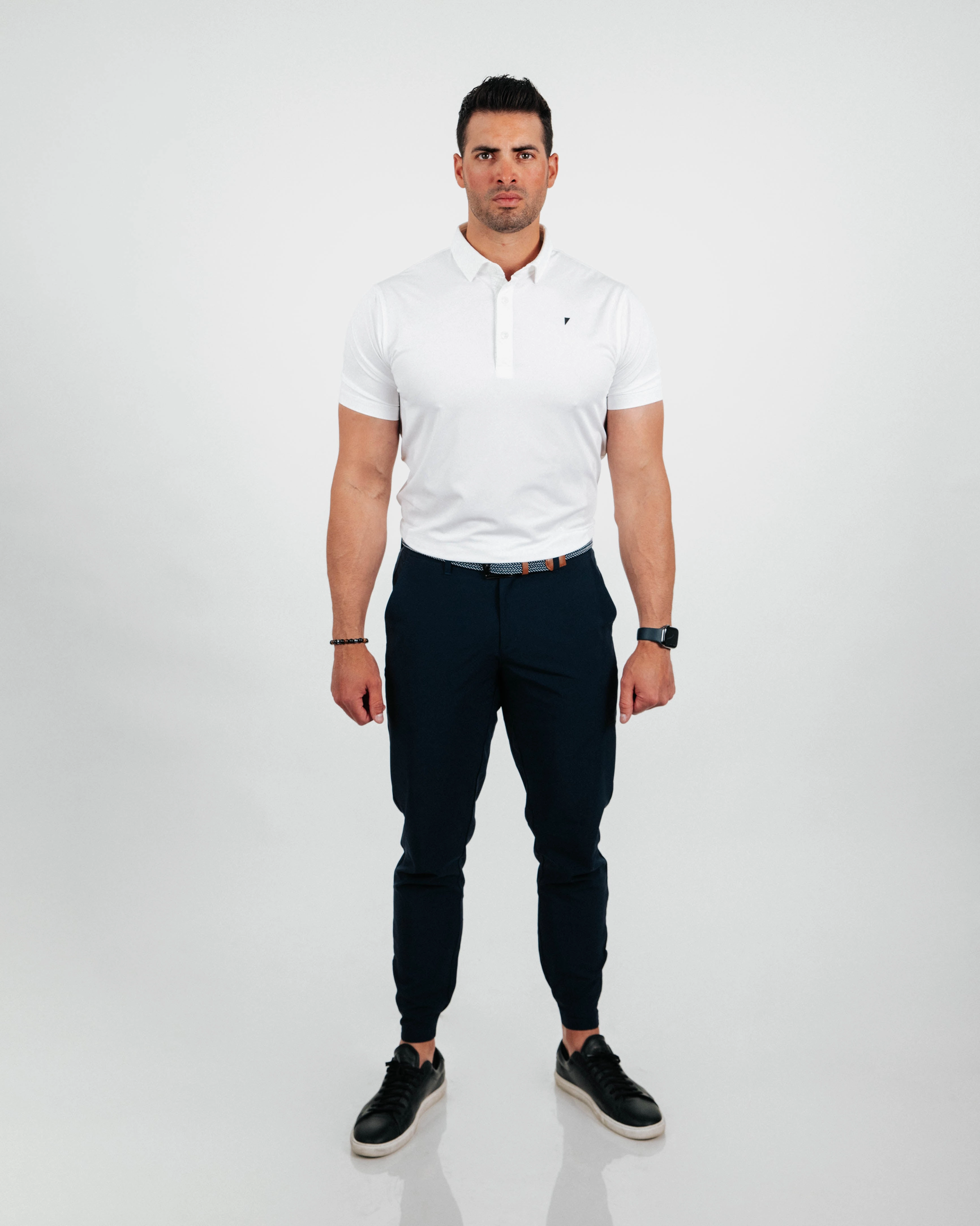 White Classic Polo Quick-Dry Non Restrictive Cut