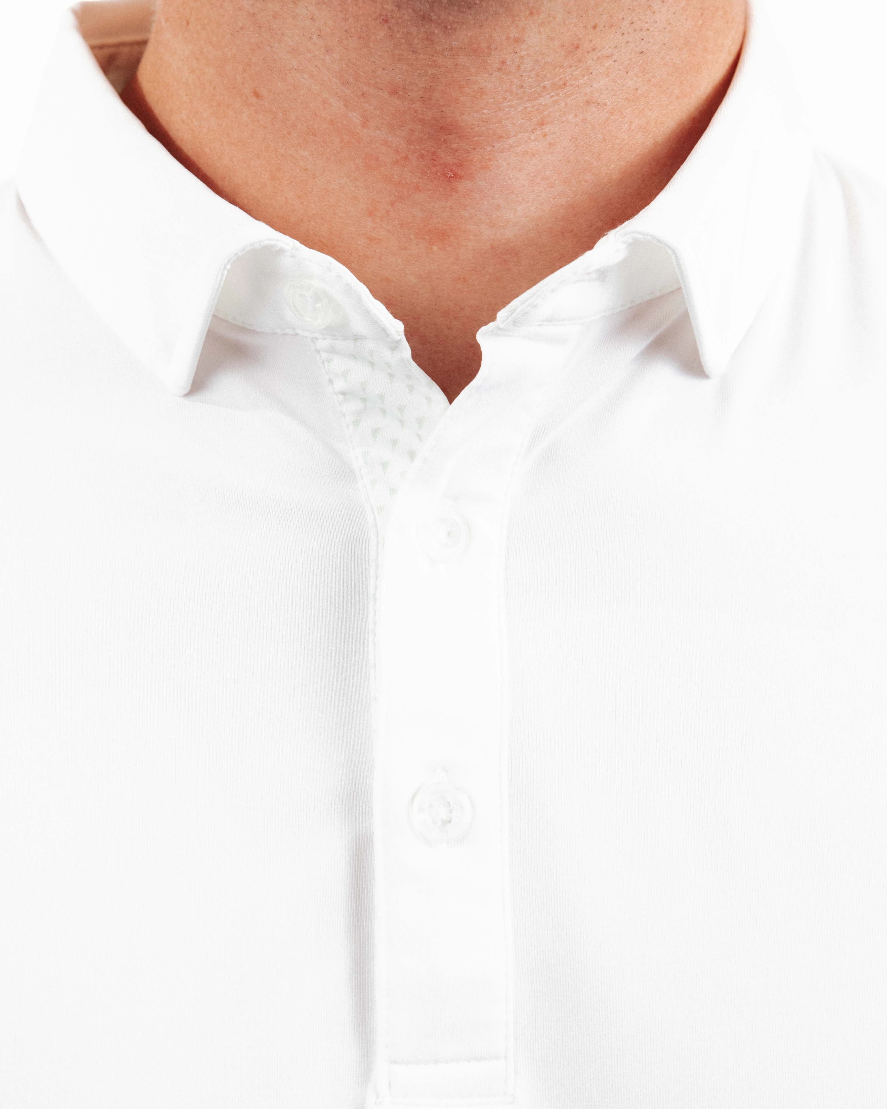 White Classic Polo OdorResistantTechnology YarnDyed Stripes