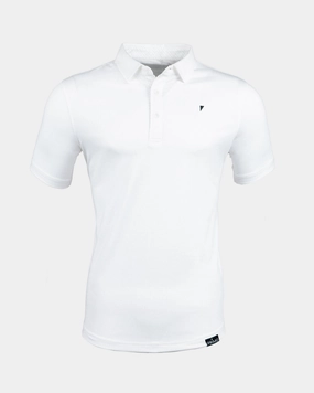 White Classic Polo All Over Print Technique