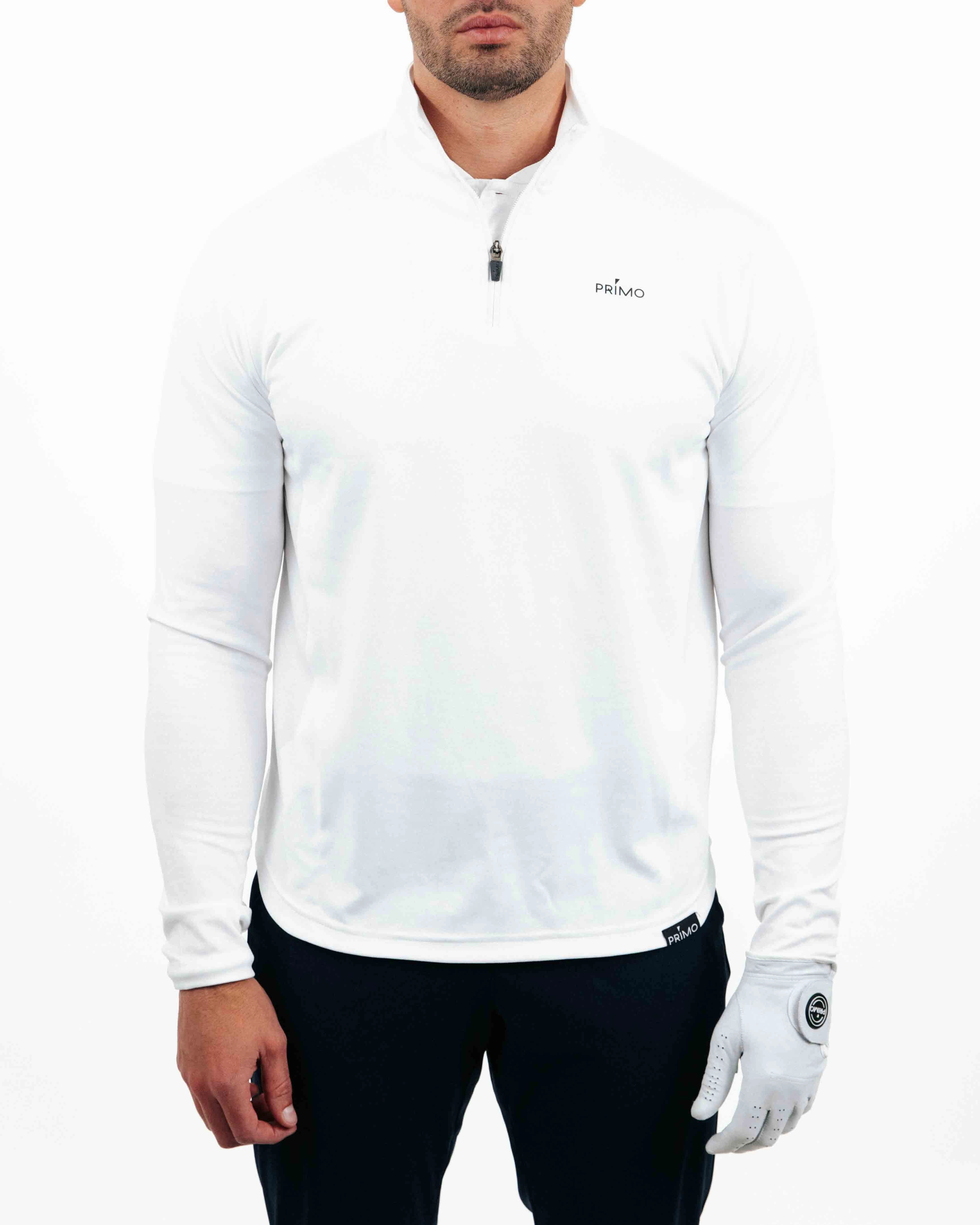 Chic Cardigan TaglessCollars White Classic Quarter Zip