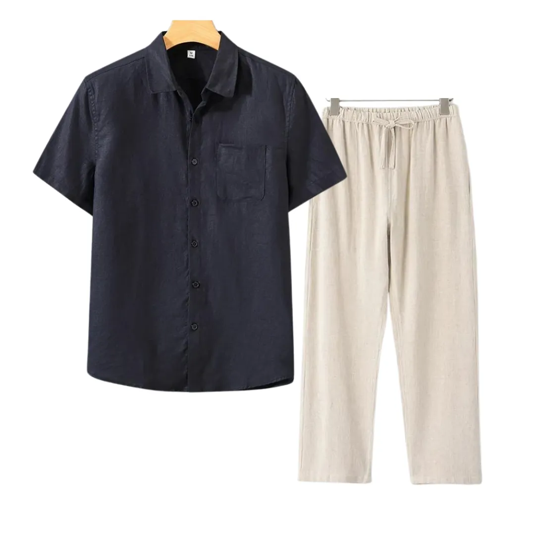 Icarus Linen Short Sleeve T-Shirt - Lightweight and Breezy Casual Wear