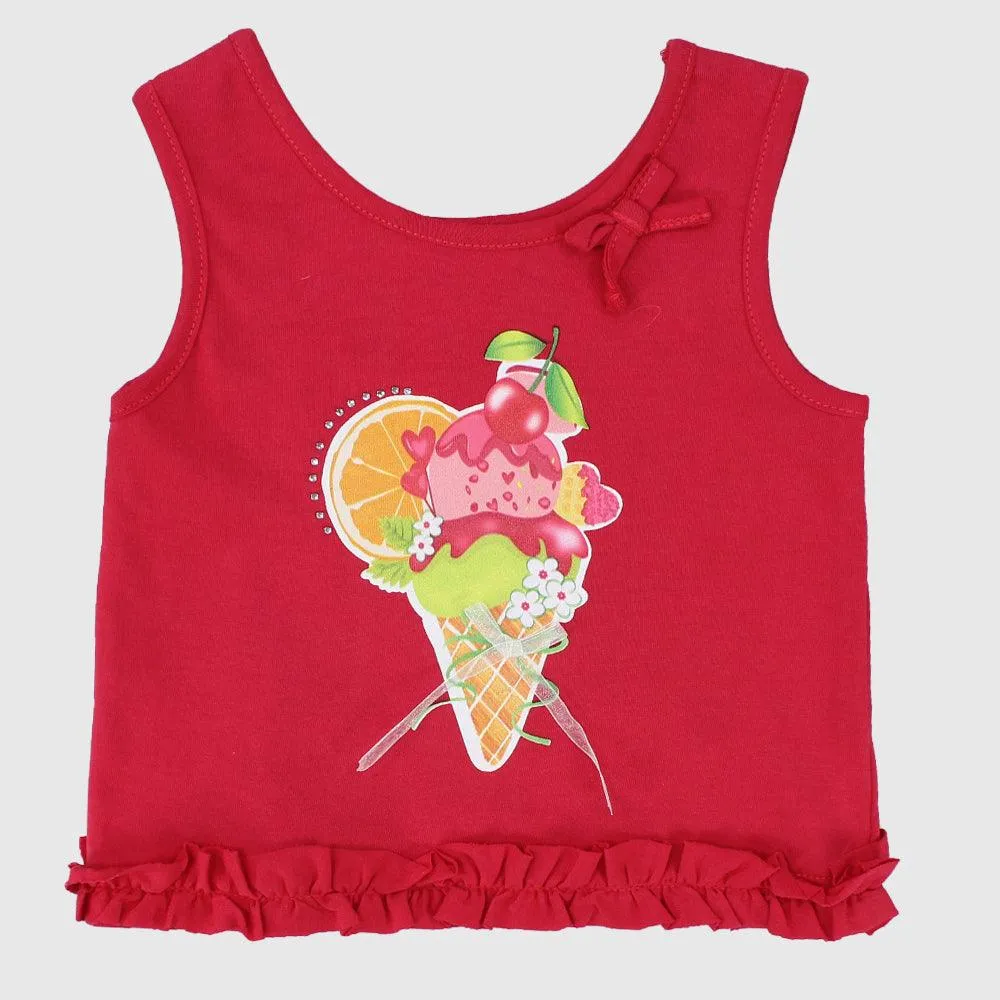 Ice-Cream Sleeveless T-Shirt