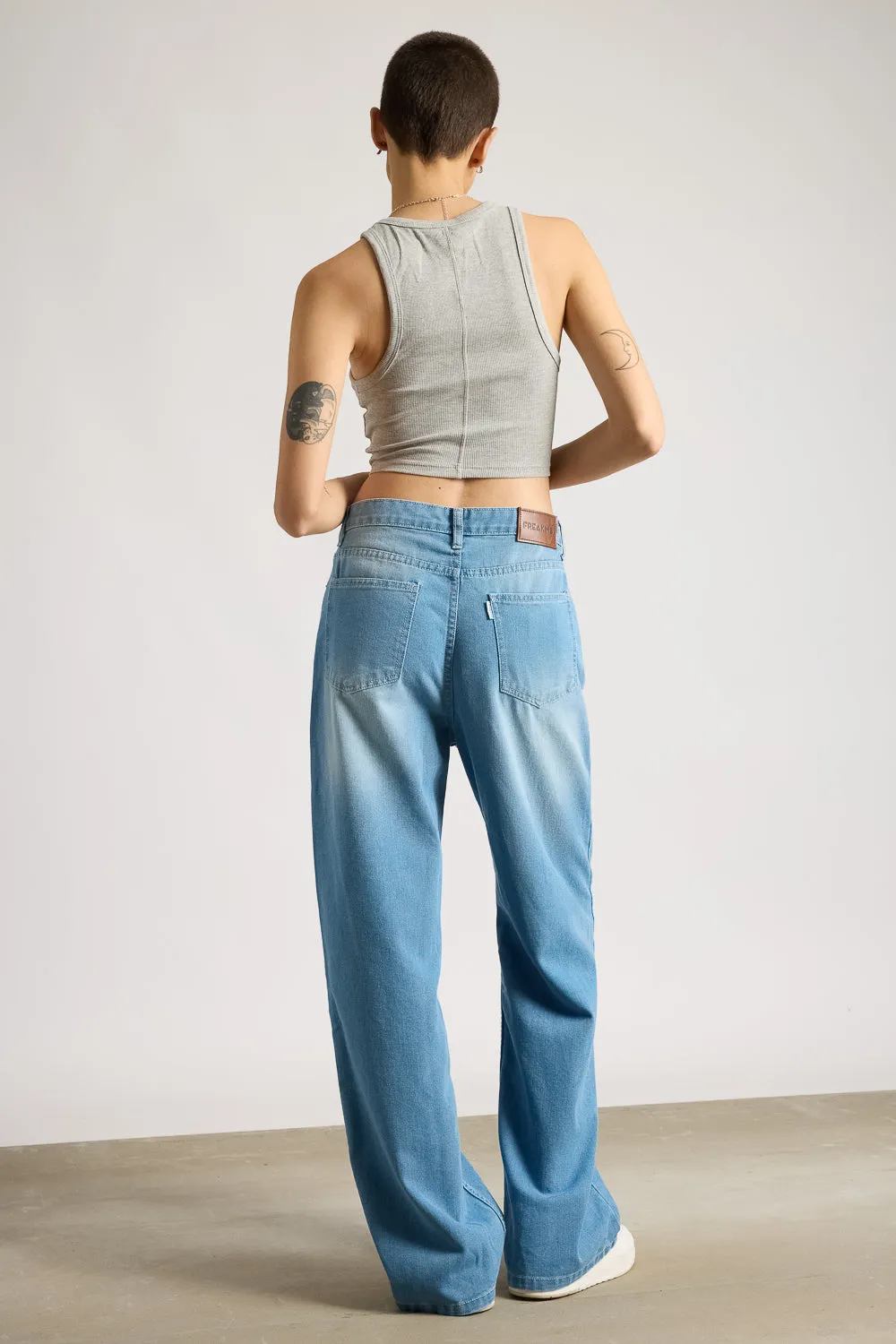 Ice Wash Straight Leg Women's Jeans