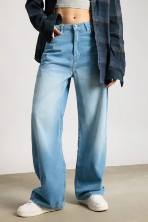 Ice Wash Straight Leg Women's Jeans