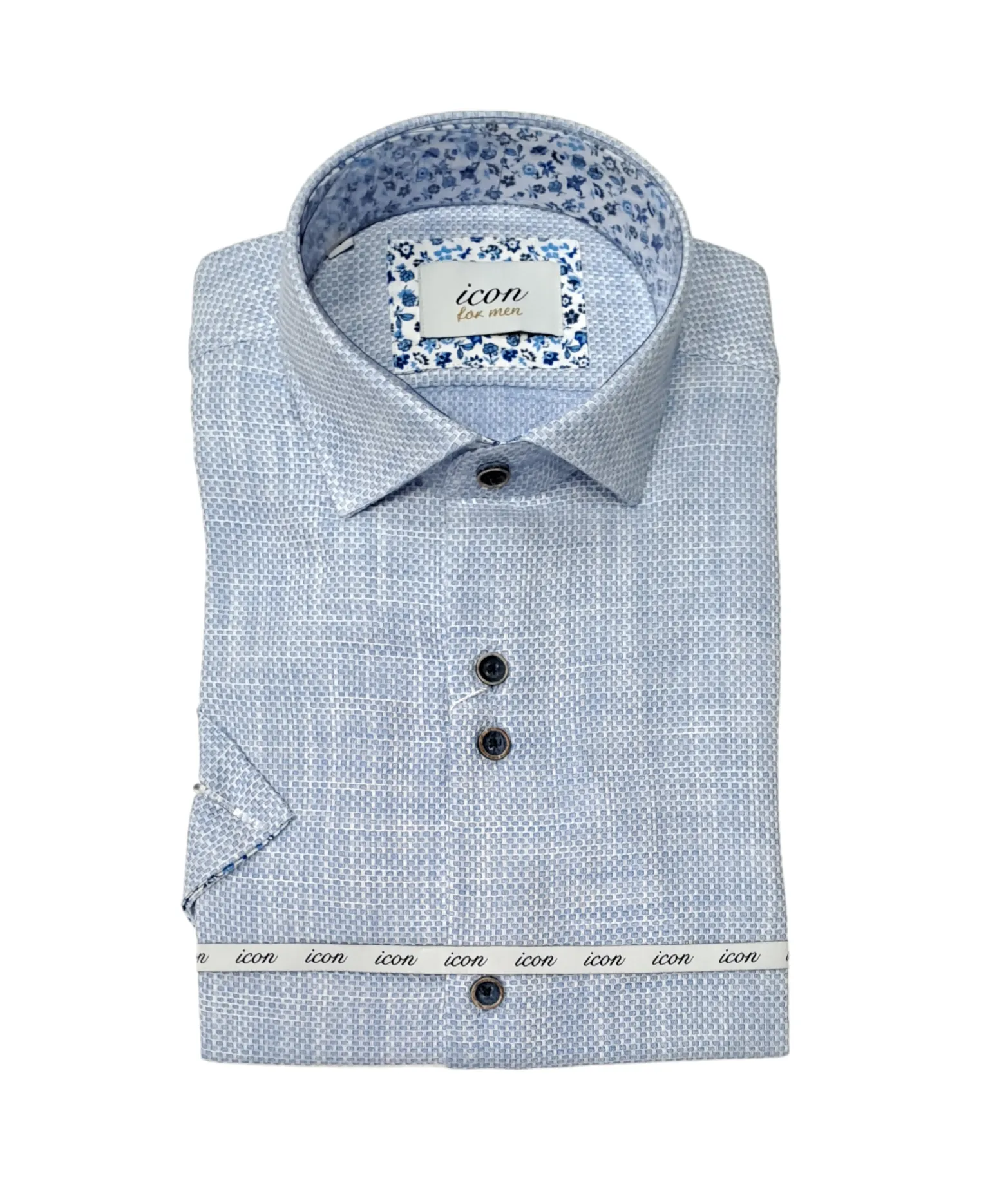 Icon For Men Short Sleeve Shirt 075 - Blue