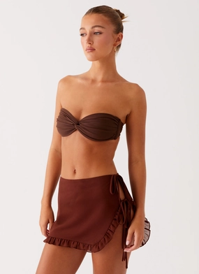 Iggy Mini Skirt - Chocolate Flexible Motion