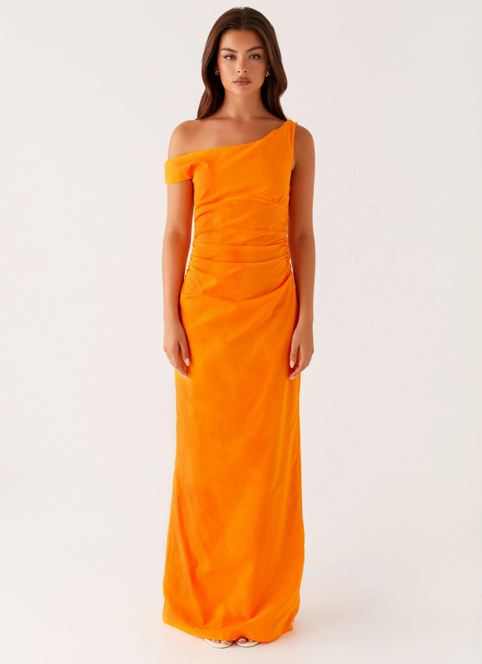 Ignite Maxi Dress - Orange Chic formal attire Light Layers