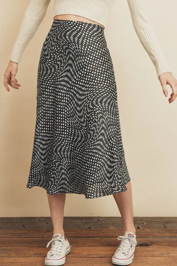 Illusion A-Line Midi Skirt