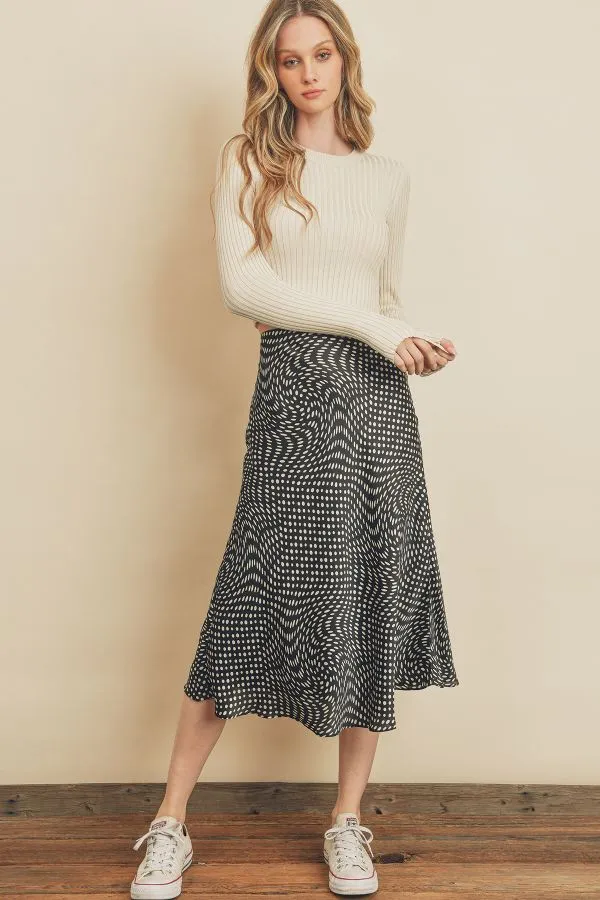 Illusion A-Line Midi Skirt