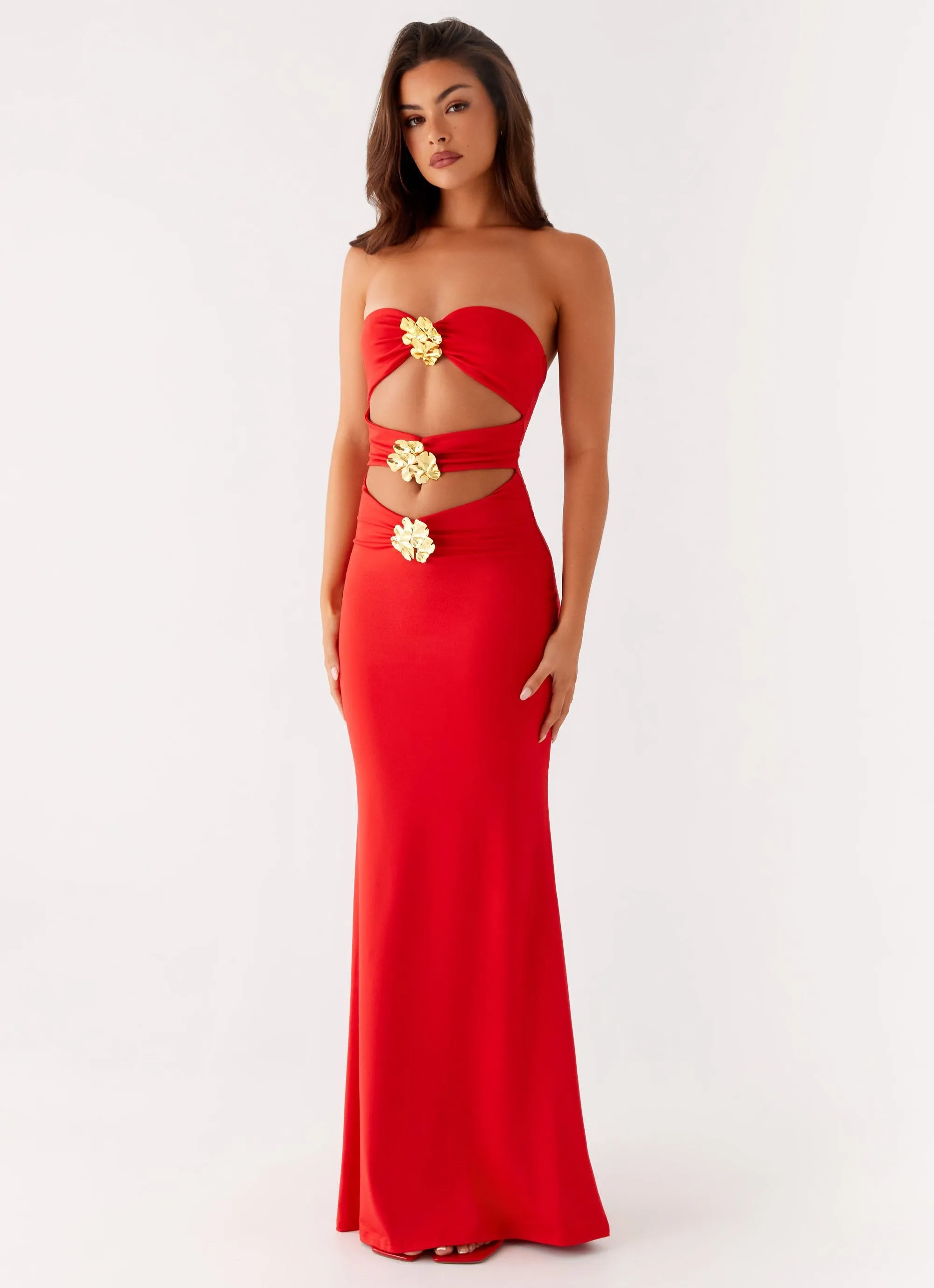 Low Key Raye Maxi Dress - Tangerine