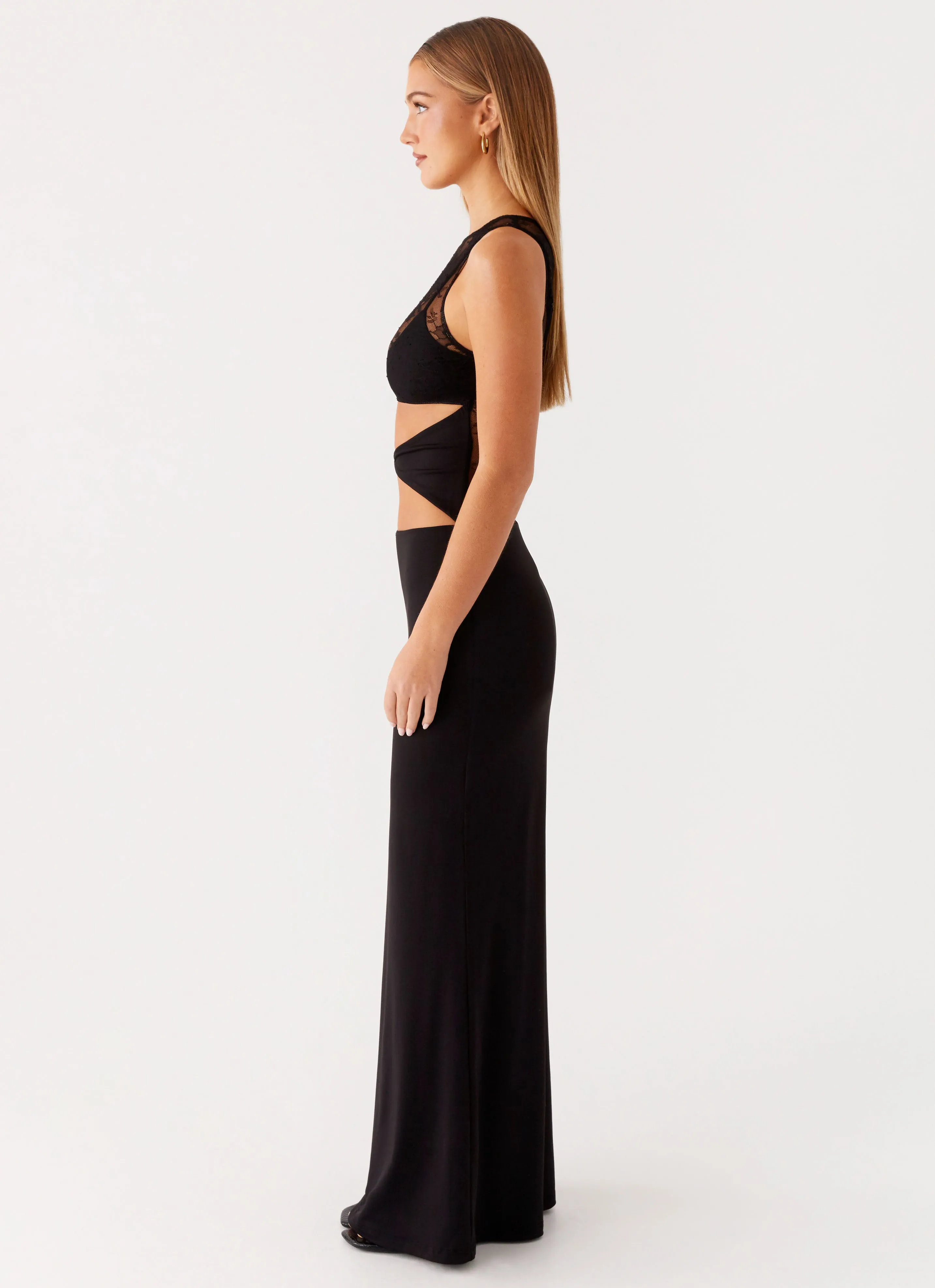 Imperial Maxi Dress - Black photo look Vibrant color