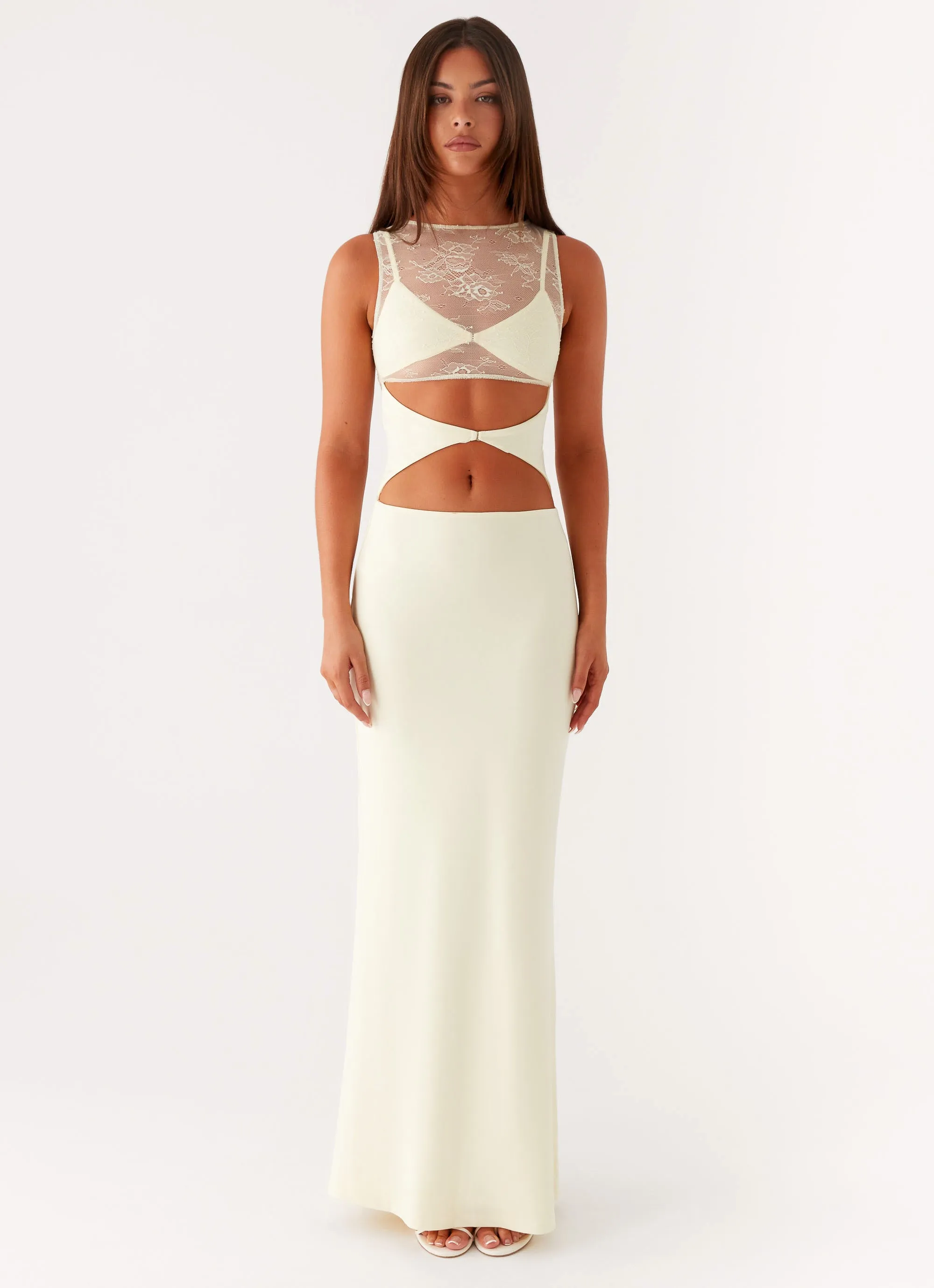 Imperial Maxi Dress - Yellow Dreamy Texture Anniversary-Event