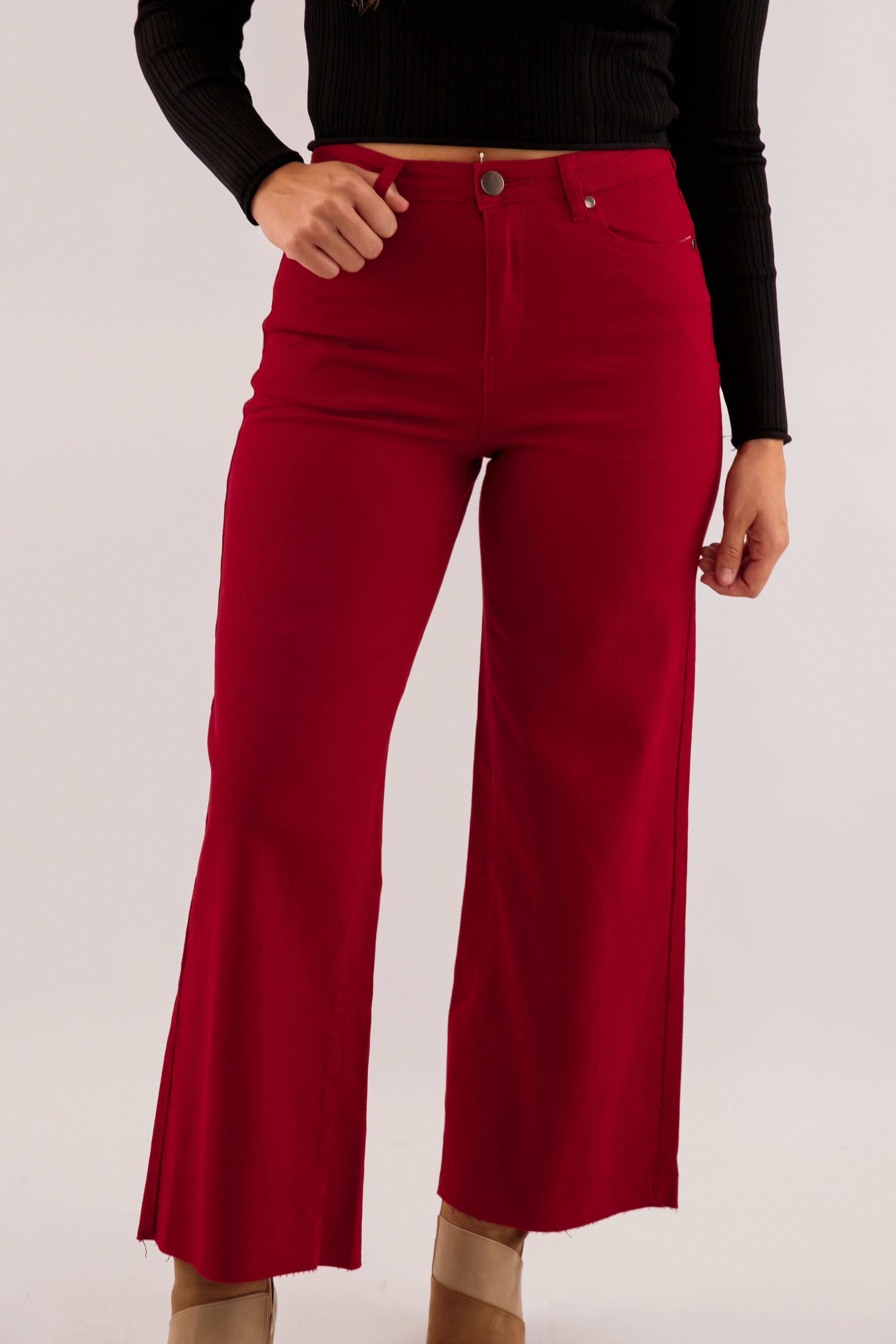 In Deep Thought Denim-Wine Ultimate Wear Breathable Lining