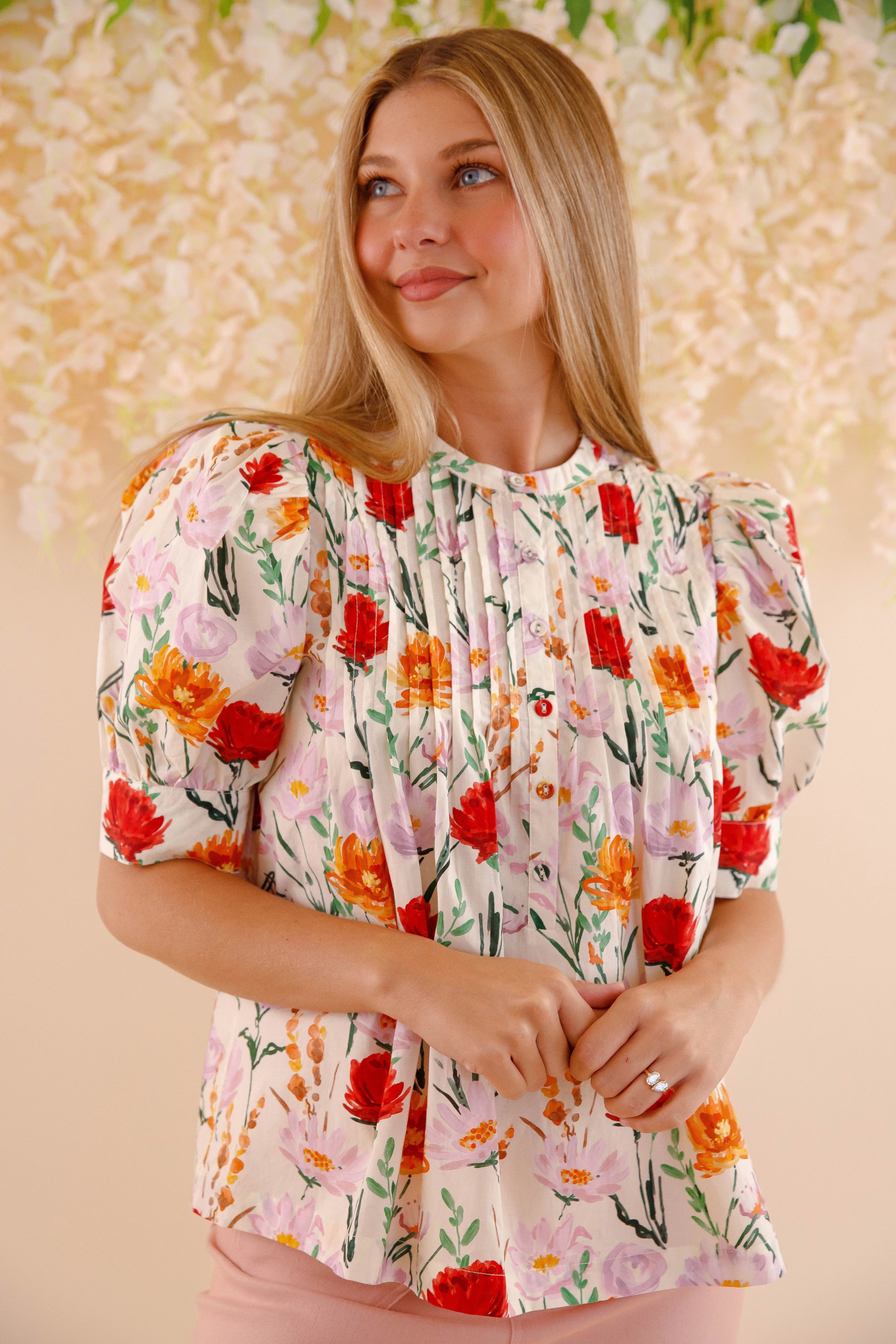In My Garden Blouse Multi Panel Construction