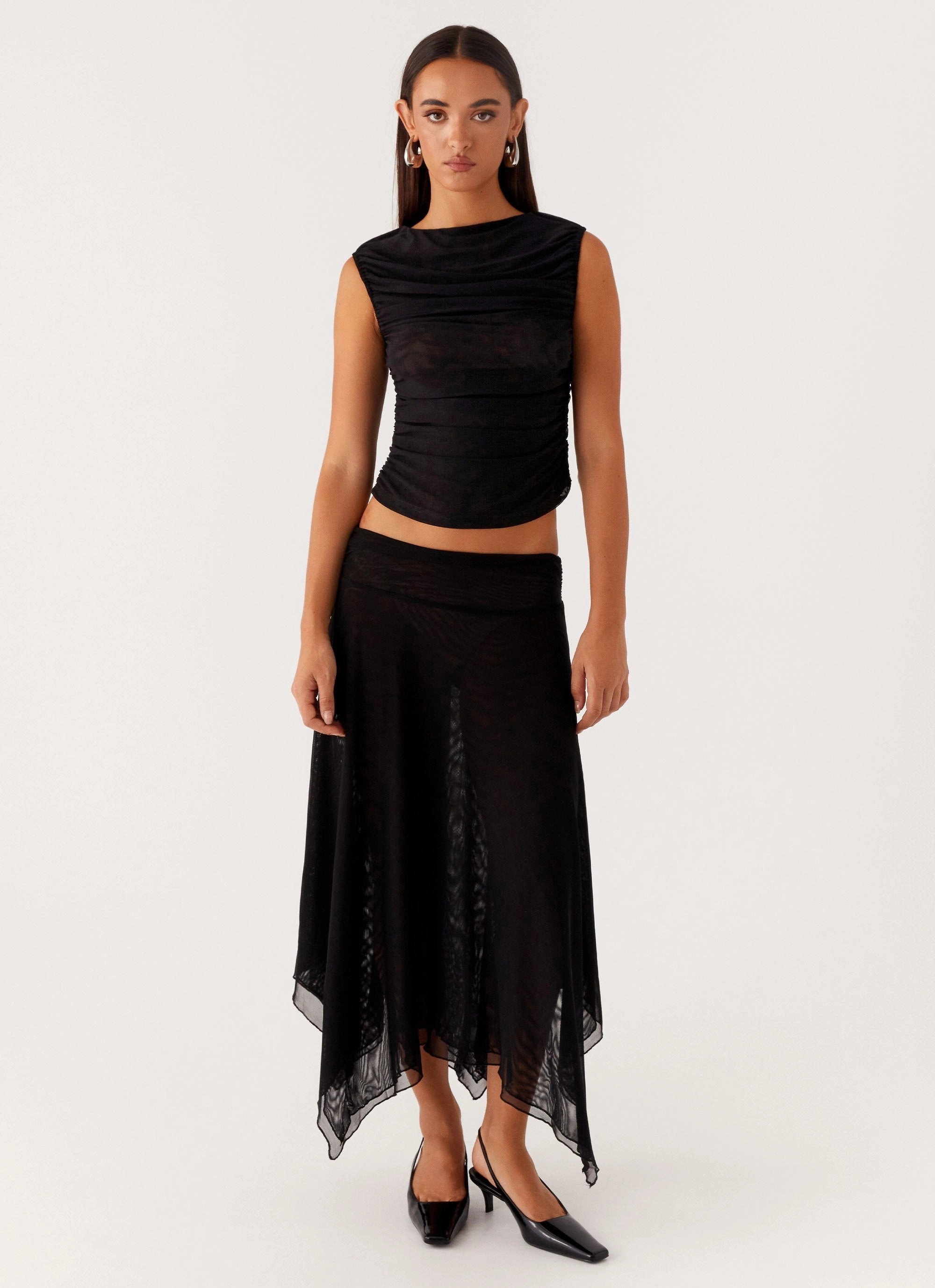In The Atmosphere Mesh Top - Black Snag Proof Weave