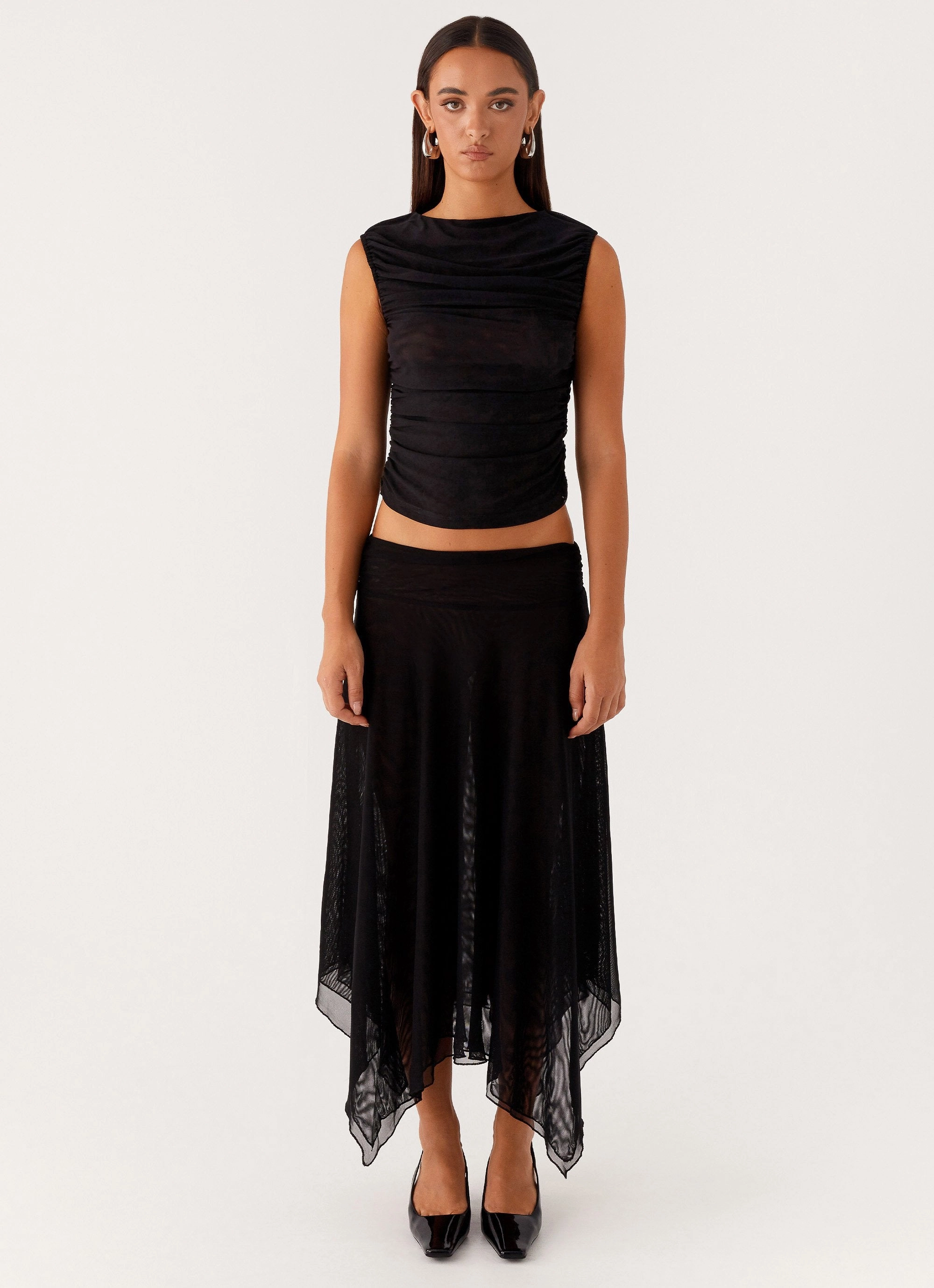 In The Atmosphere Mesh Top - Black Reinforced Seam Technique