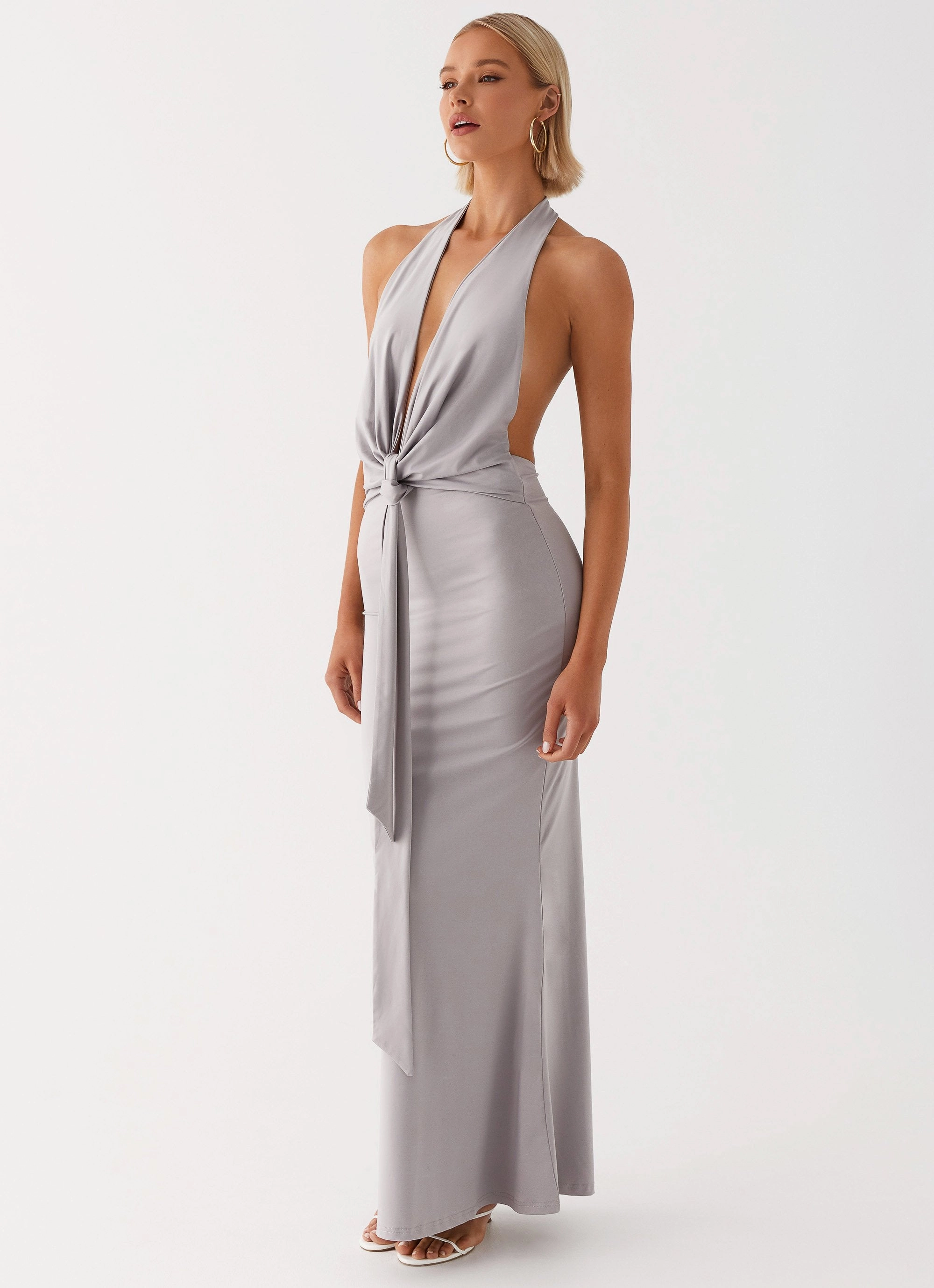 Carmella Maxi Dress - Grey Chilly Weather Comfort