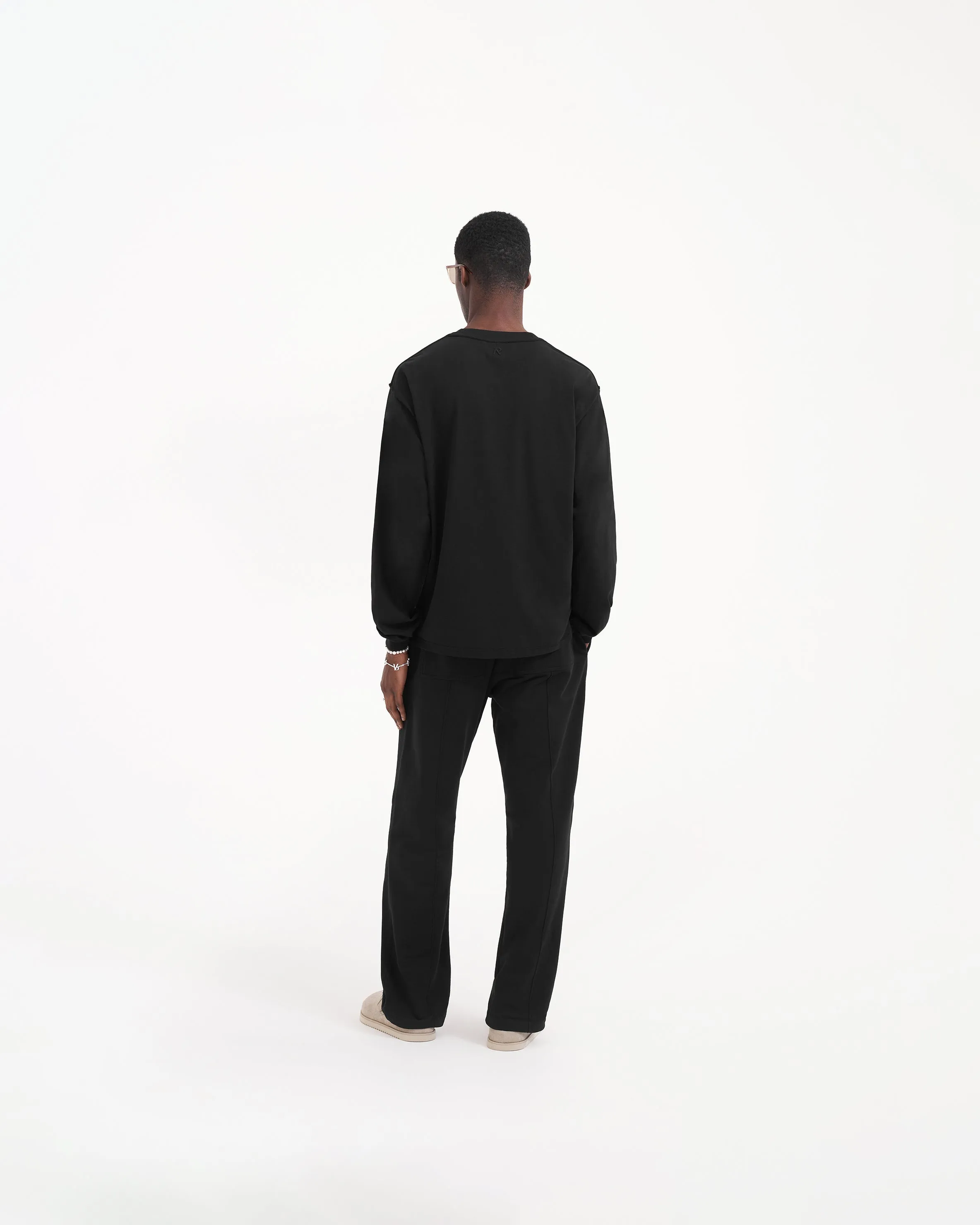 Initial Long Sleeve T-Shirt - Jet Black