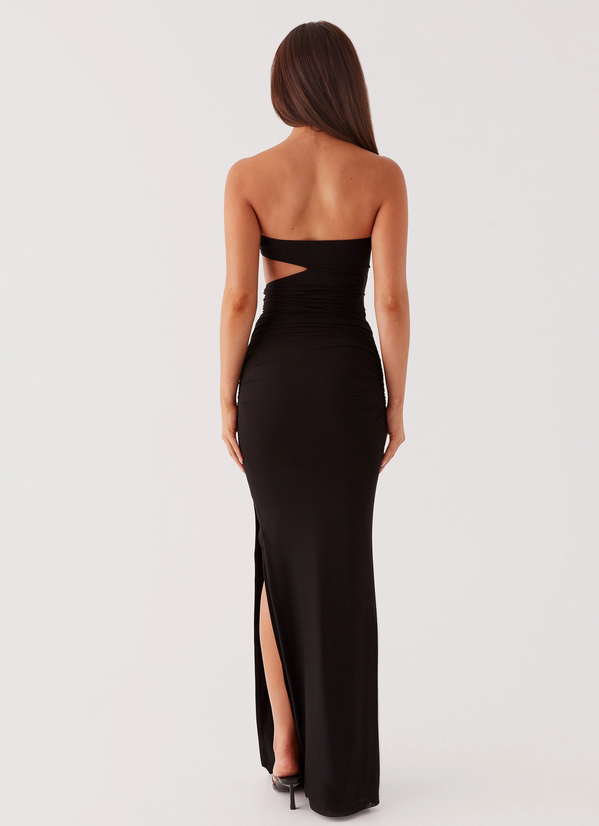 Into Pieces Mesh Maxi Dress - Black Tailored Piece