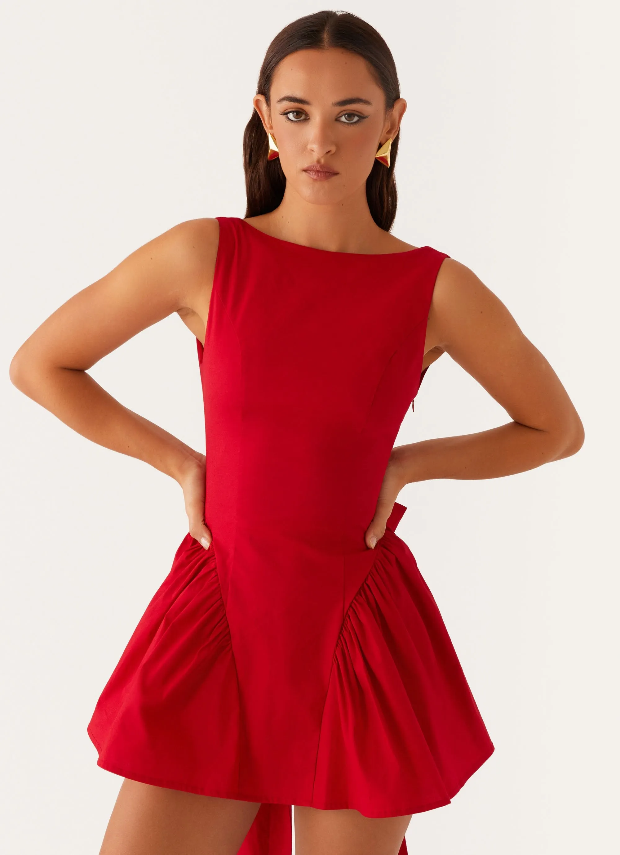 Invited Mini Dress - Red Evening Glow Layered Fit