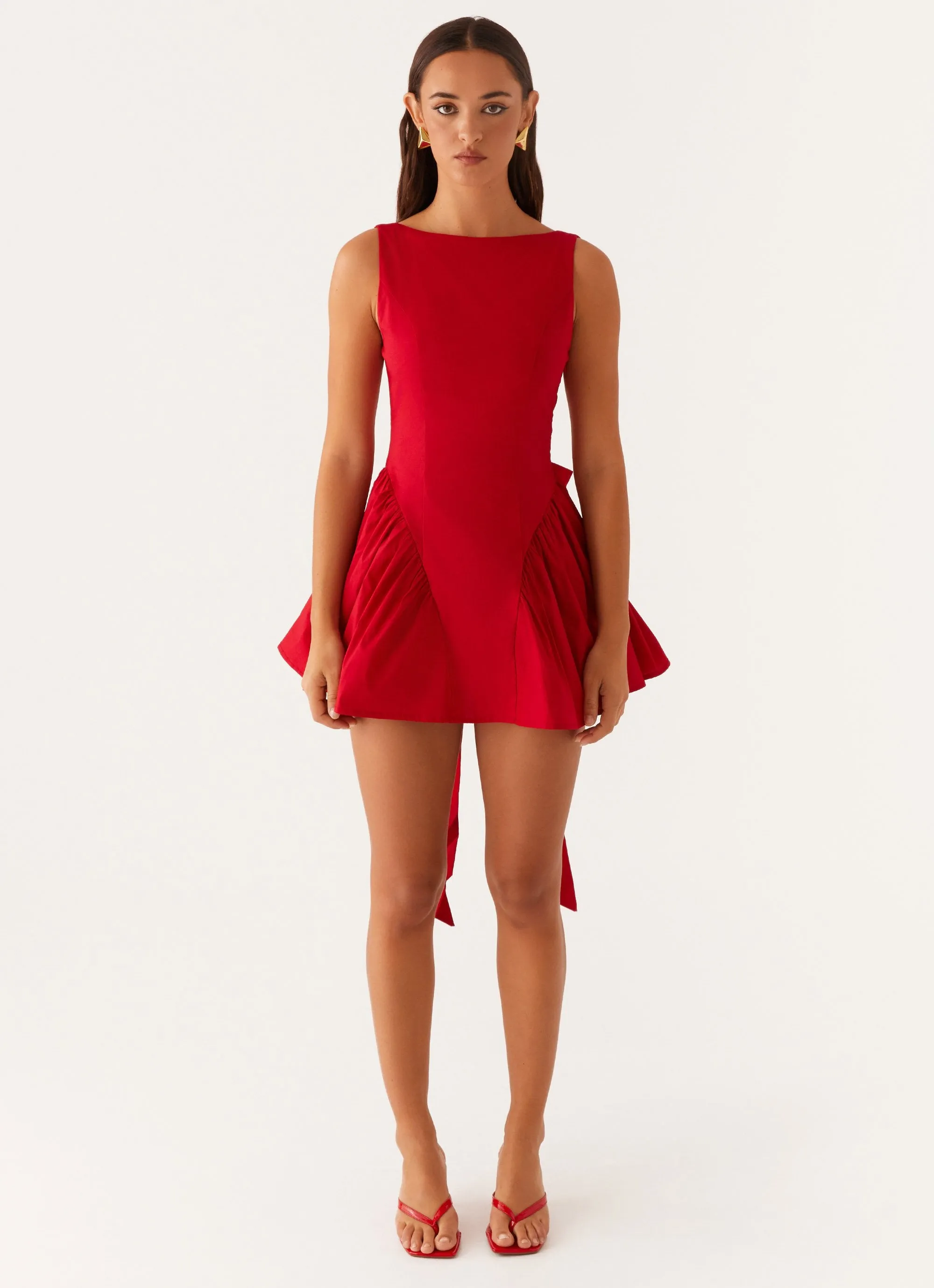 NonChafeSeams Casual and Stylish Invited Mini Dress - Red