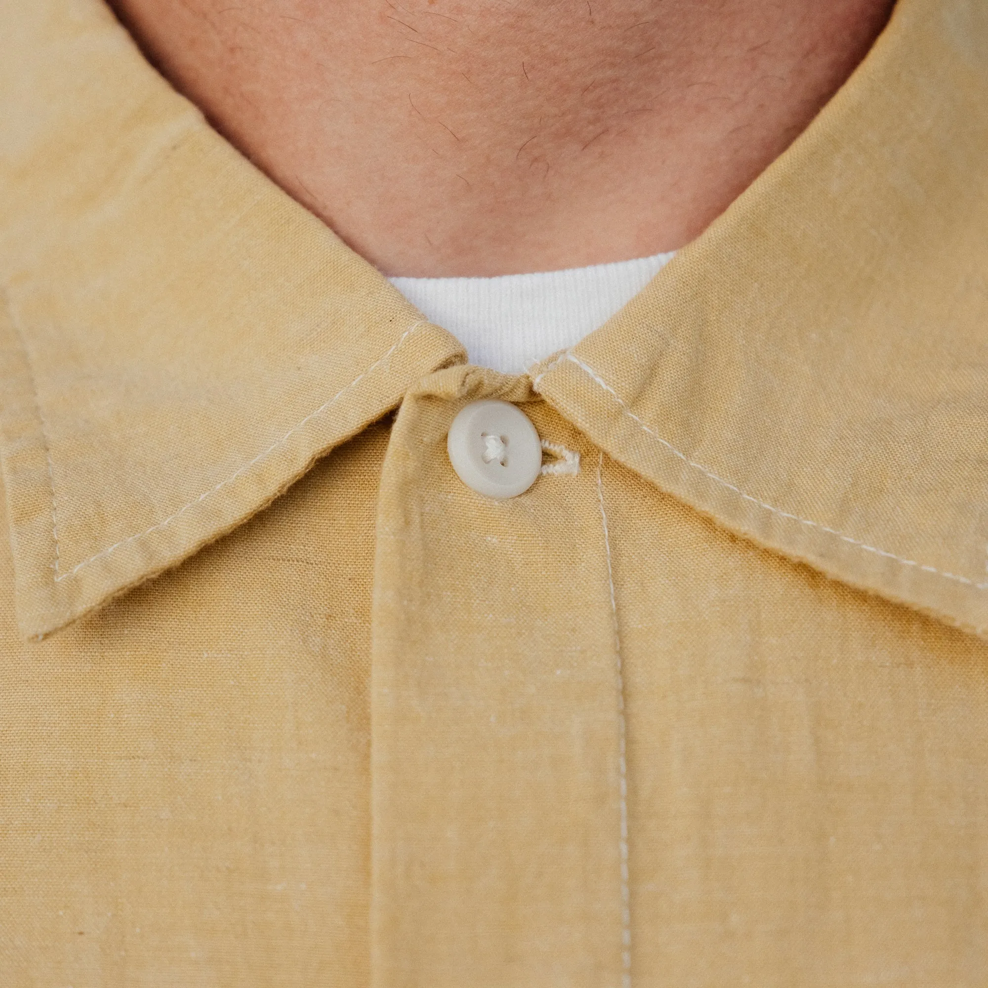 Iron Heart IHSH-388-YEL 4oz Short Sleeved Summer Shirt Yellow FINAL SALE