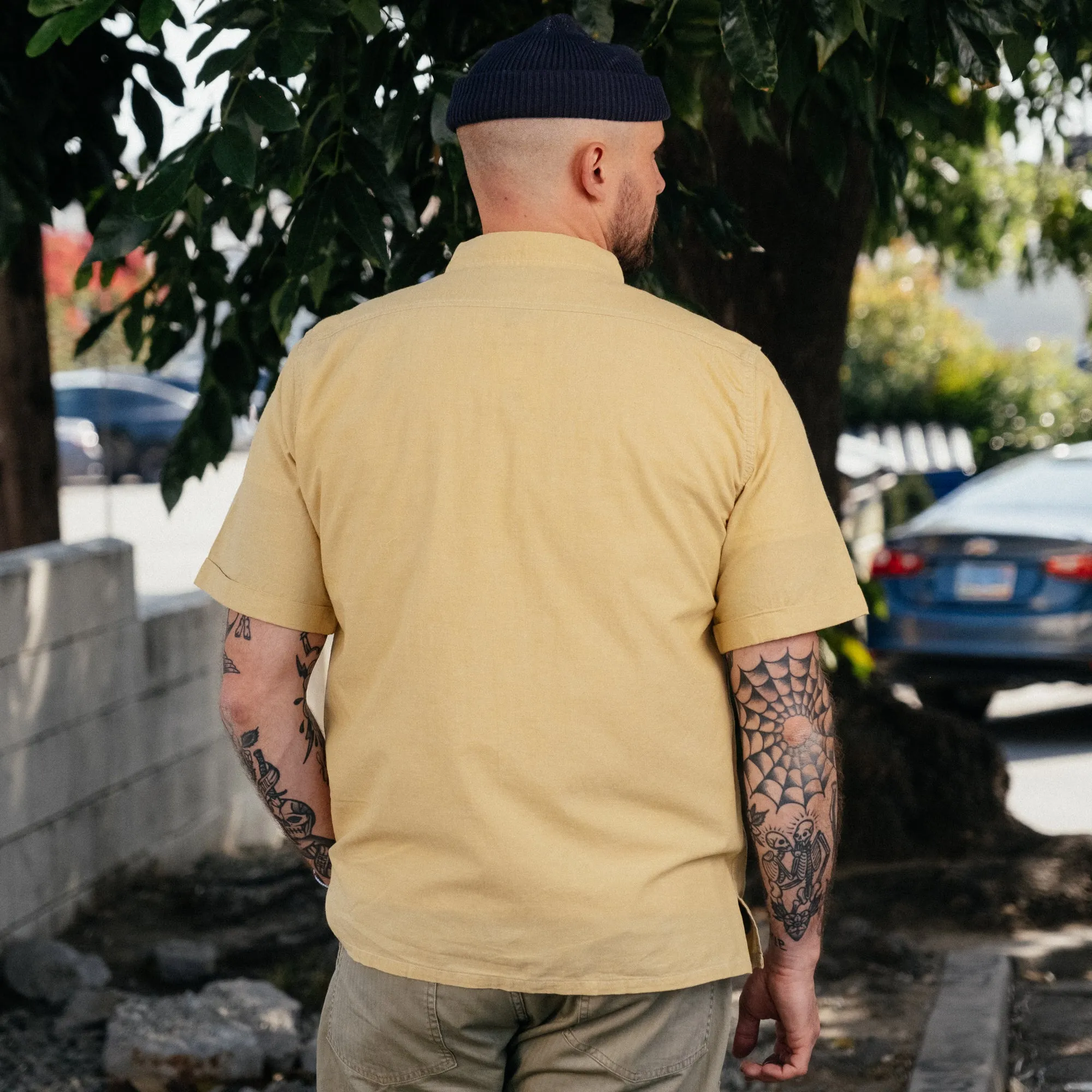 Iron Heart IHSH-388-YEL 4oz Short Sleeved Summer Shirt Yellow FINAL SALE