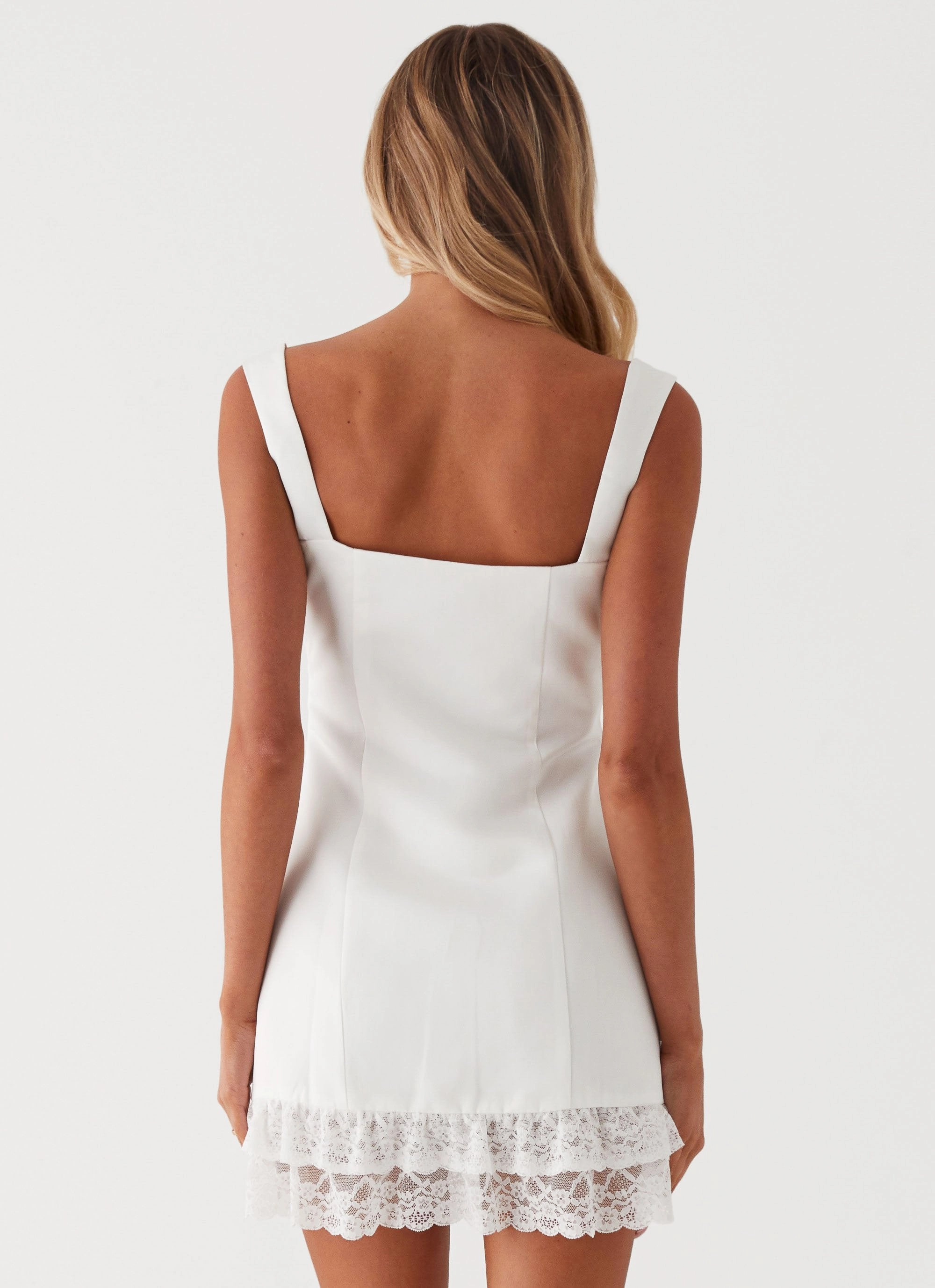 Chic Spirit Elegant formal outfit Isadora Lace Mini Dress - White